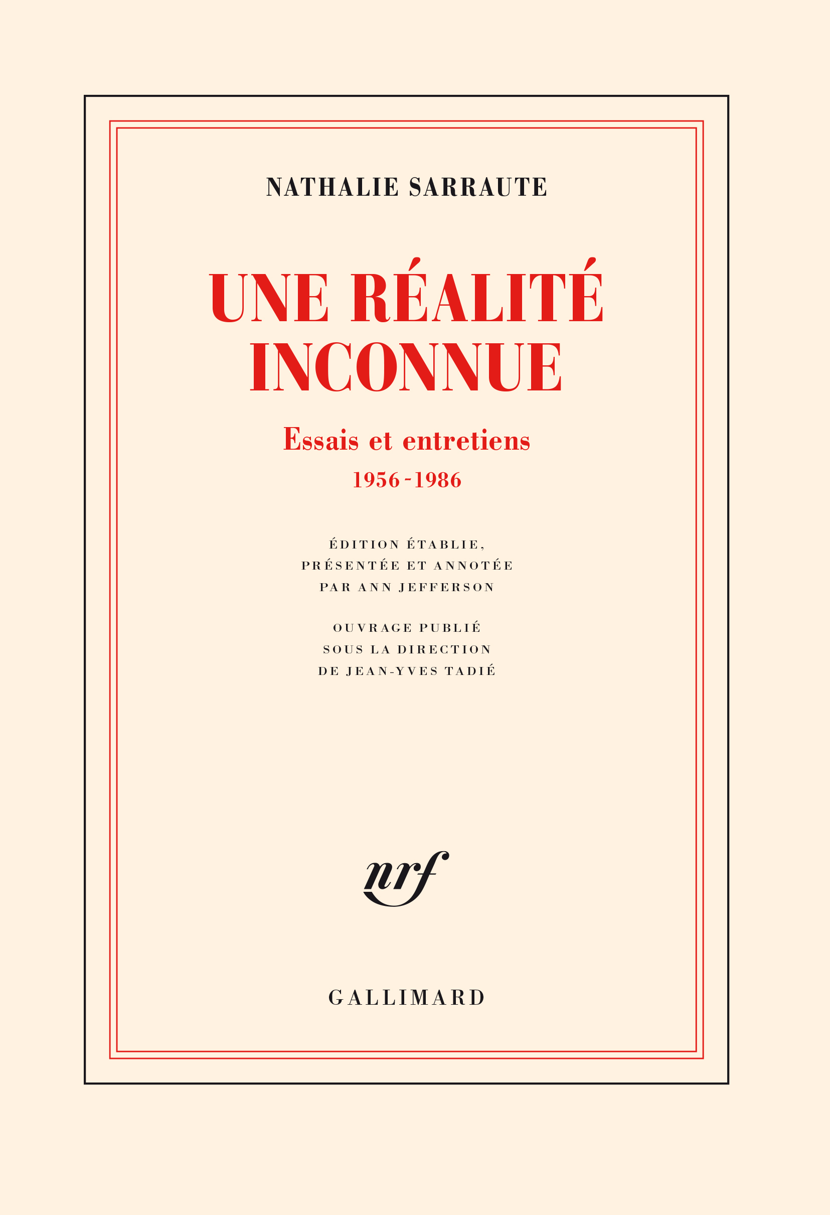 ESSAIS CRITIQUES - 1949-1986 - Nathalie Sarraute - GALLIMARD