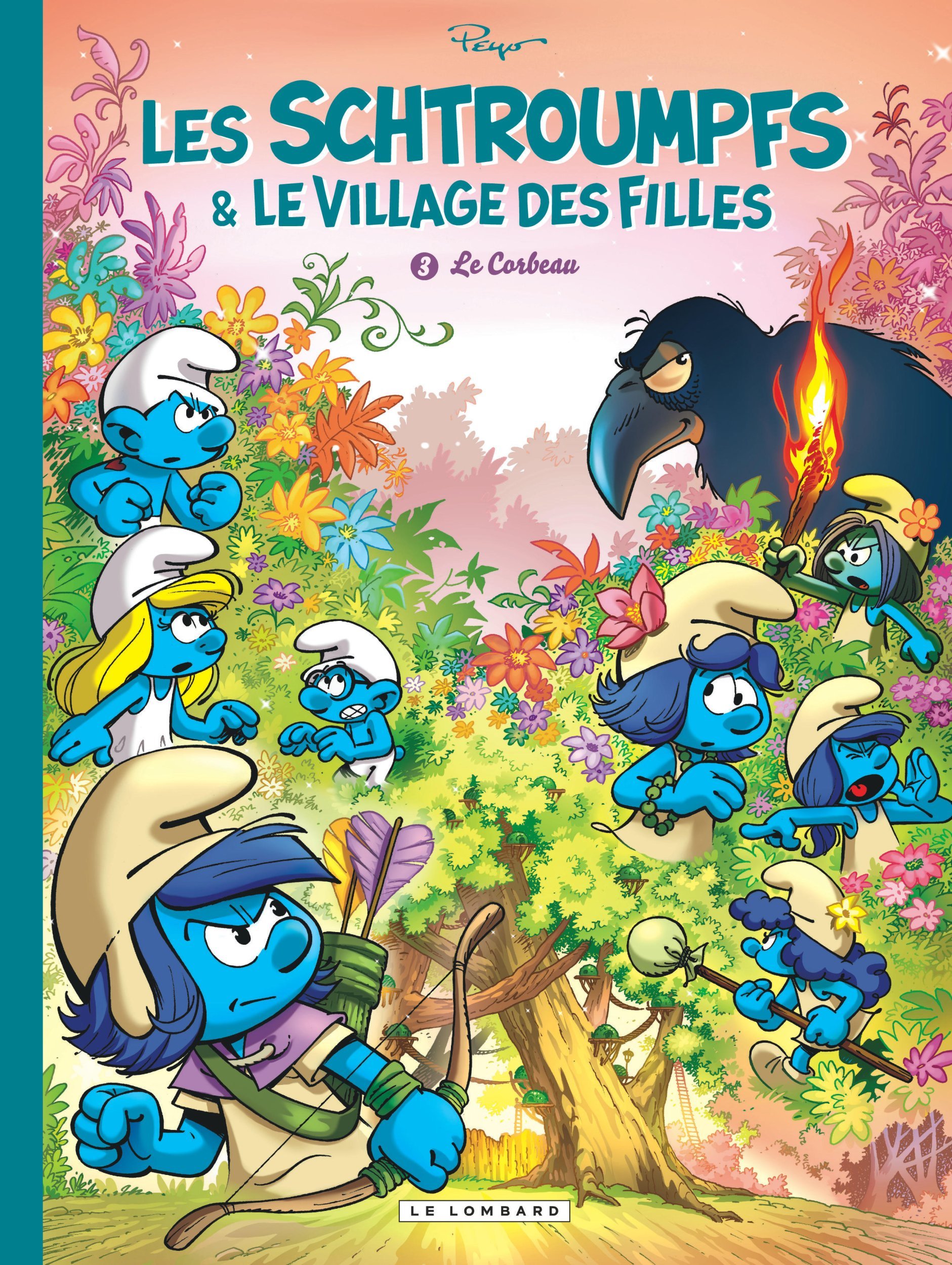 LES SCHTROUMPFS ET LE VILLAGE DES FILLES T3 LE CORBEAU -  Culliford Thierry - LOMBARD