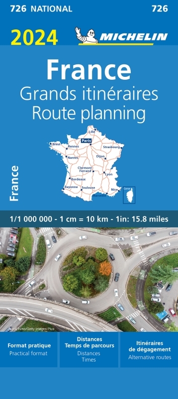 Carte Nationale France - Grands itinéraires/Route planning 2024 - XXX - MICHELIN