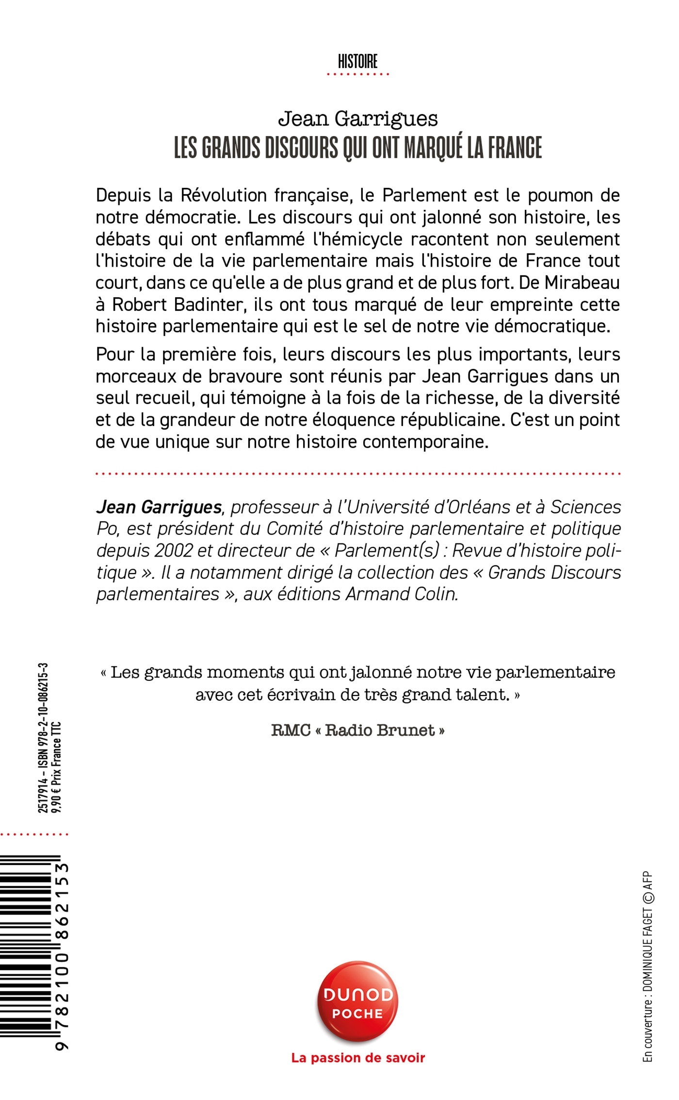 LES GRANDS DISCOURS QUI ONT MARQUE LA FRANCE - MIRABEAU, HUGO, VEIL... - Jean Garrigues - DUNOD