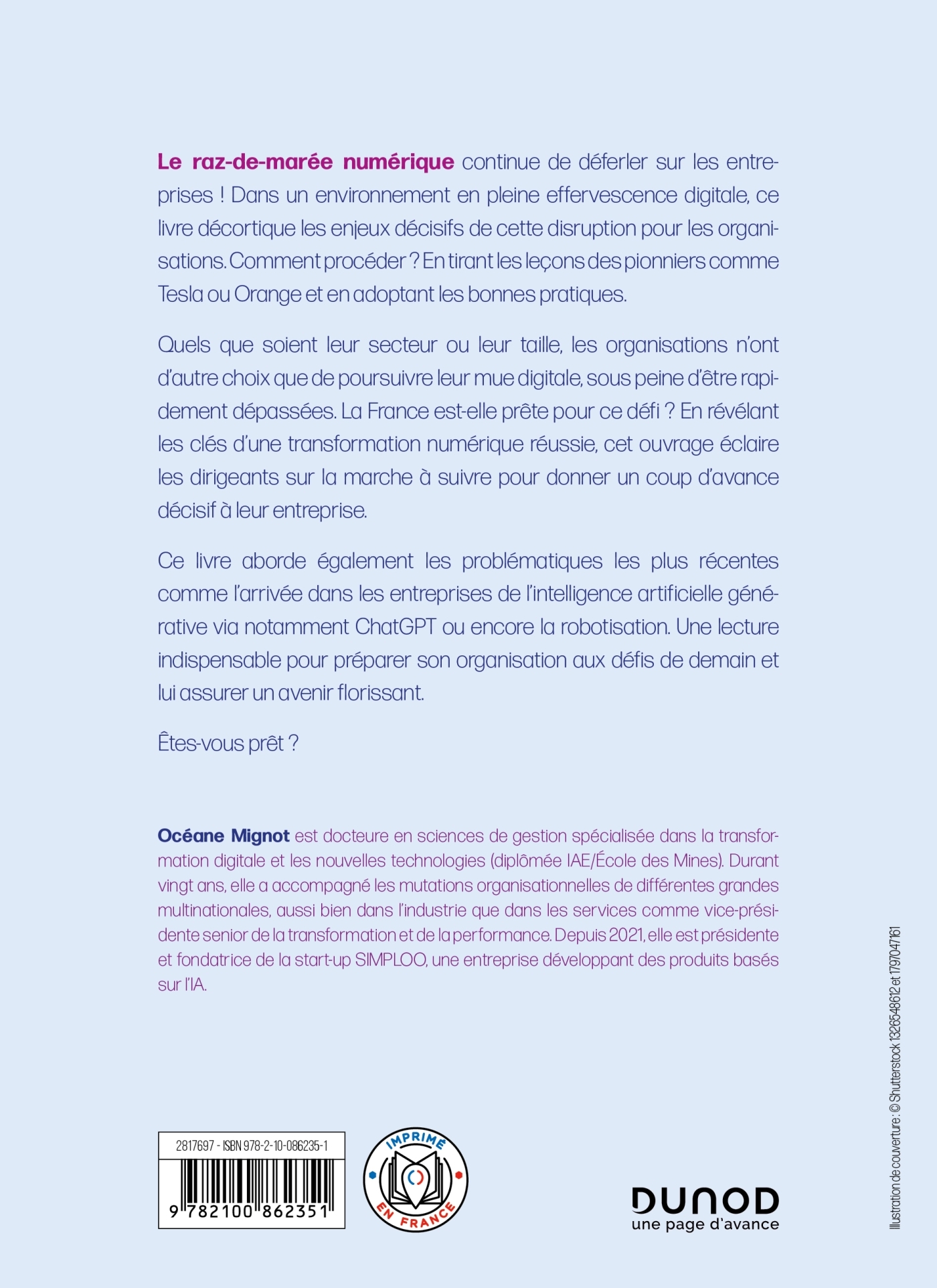 LA TRANSFORMATION DIGITALE DES ENTREPRISES - PRINCIPES, EXEMPLES, MISE EN OEUVRE ET IMPACT SOCIAL - Océane Mignot - DUNOD