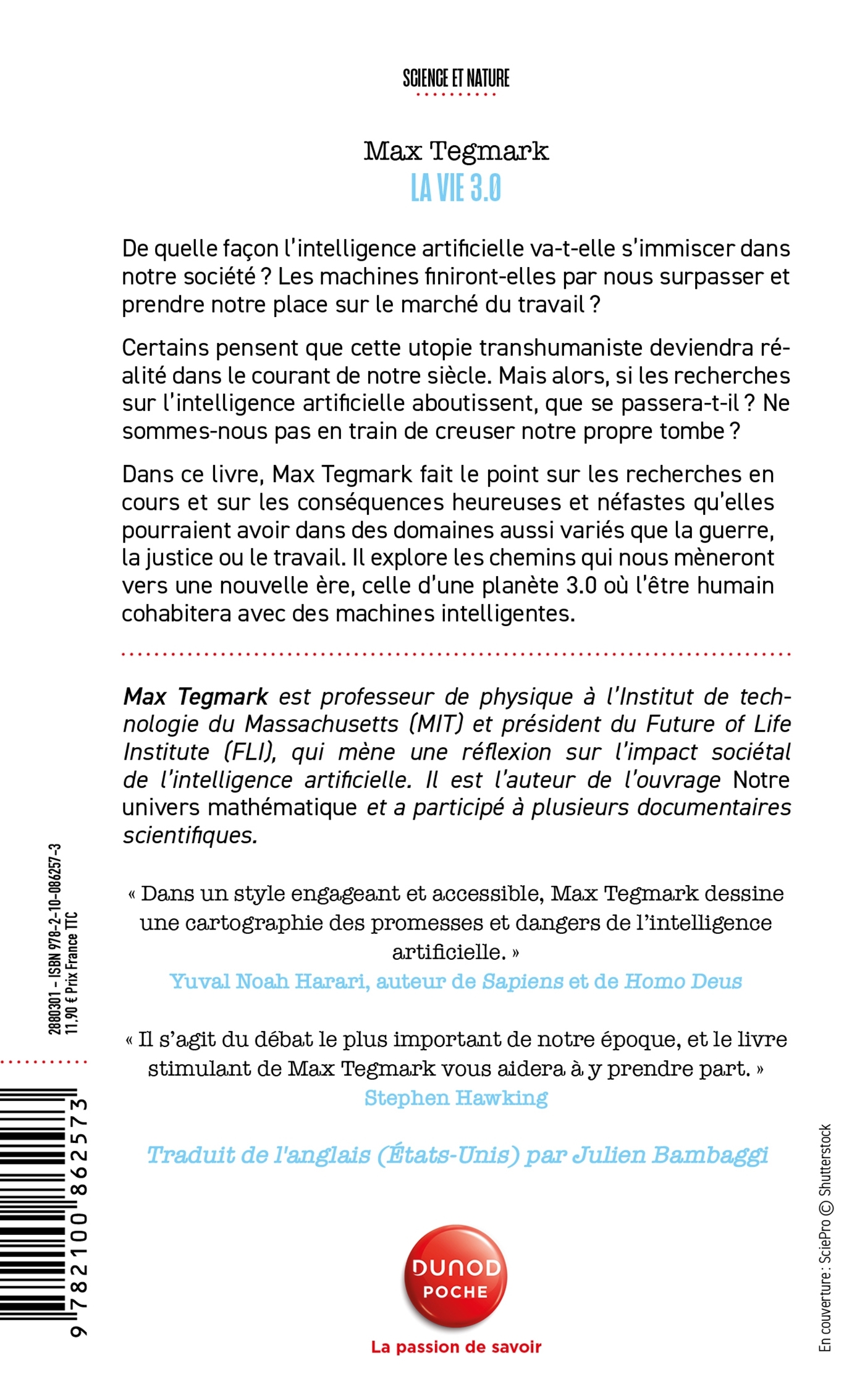 LA VIE 3.0 - ETRE HUMAIN A L-ERE DE L-INTELLIGENCE ARTIFICIELLE - Max Tegmark - DUNOD