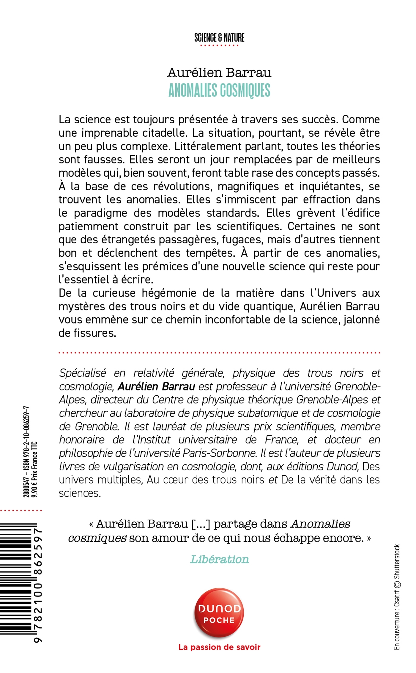 ANOMALIES COSMIQUES - LA SCIENCE FACE A L-ETRANGE - Aurélien Barrau - DUNOD