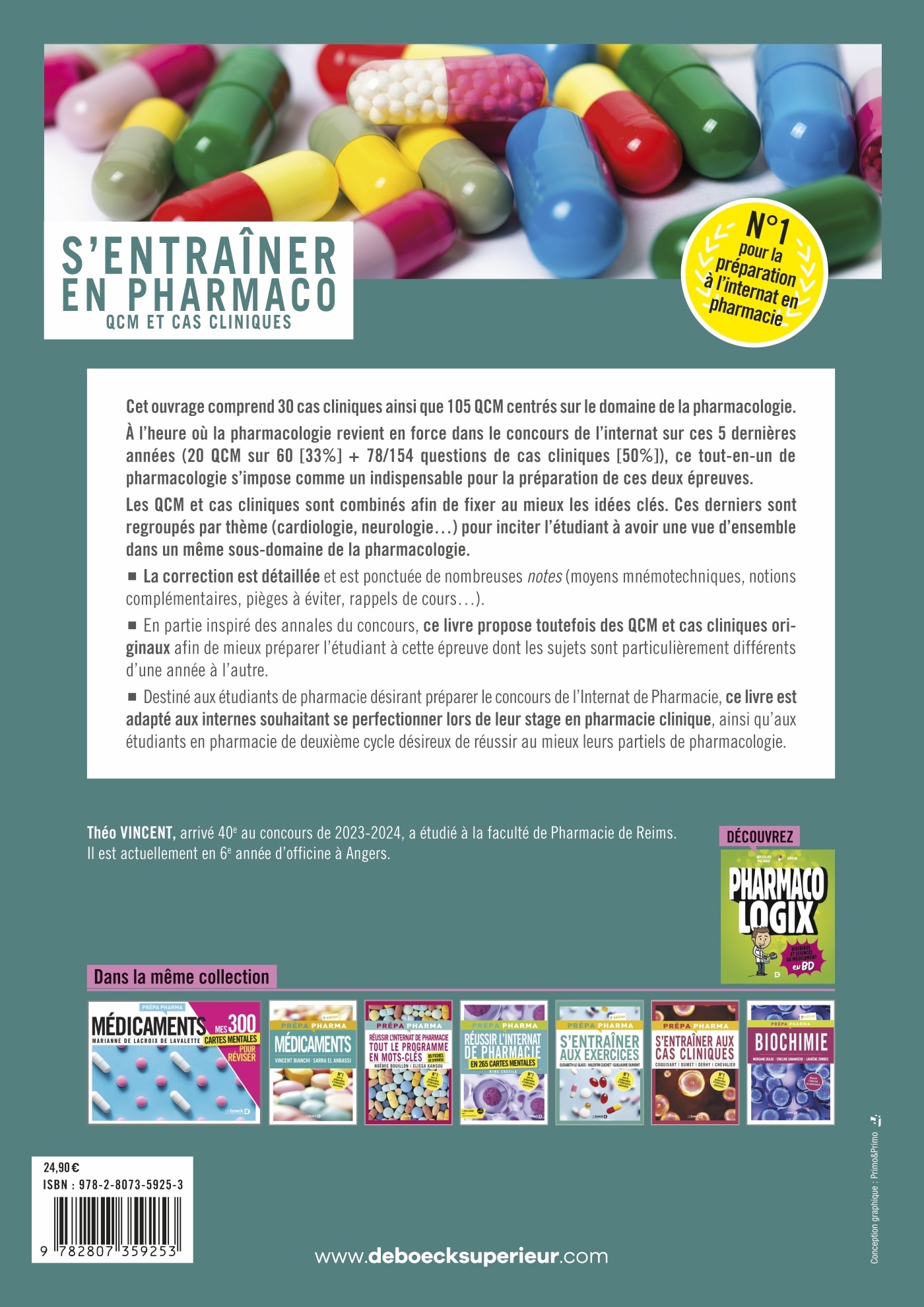 S-ENTRAINER EN PHARMACO - QCM ET CAS CLINIQUES - Théo Vincent - DE BOECK SUP