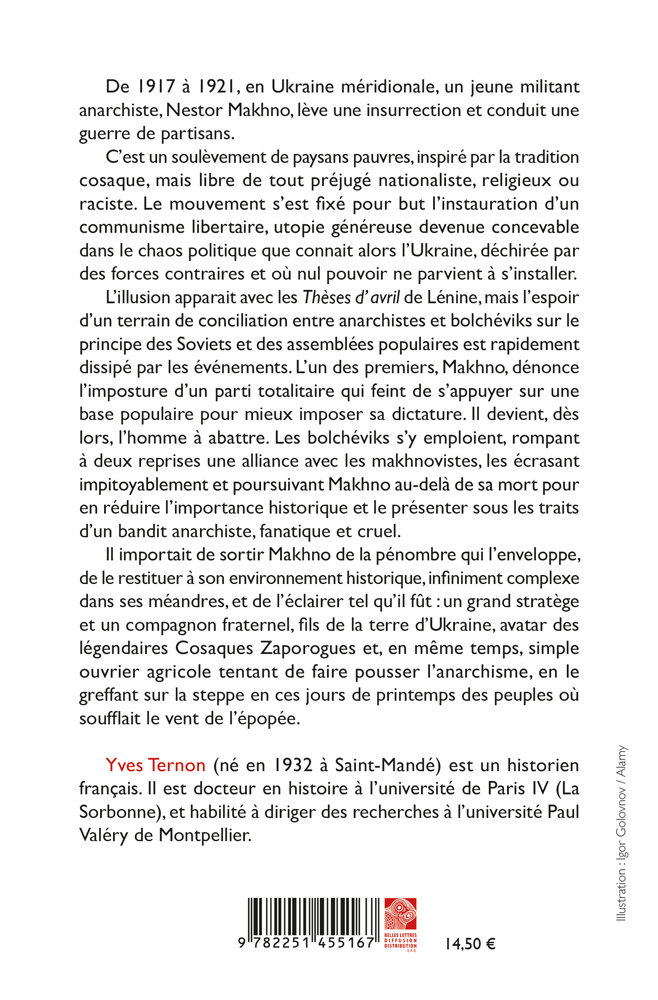 MAKHNO - LA REVOLTE ANARCHISTE - Yves Ternon - BELLES LETTRES