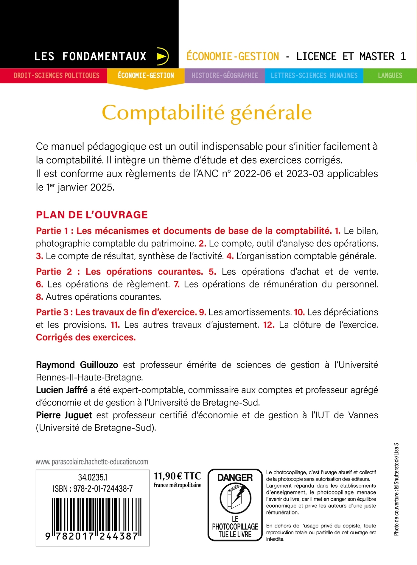 FONDAMENTAUX - COMPTABILITE GENERALE - Raymond Guillouzo - HACHETTE EDUC