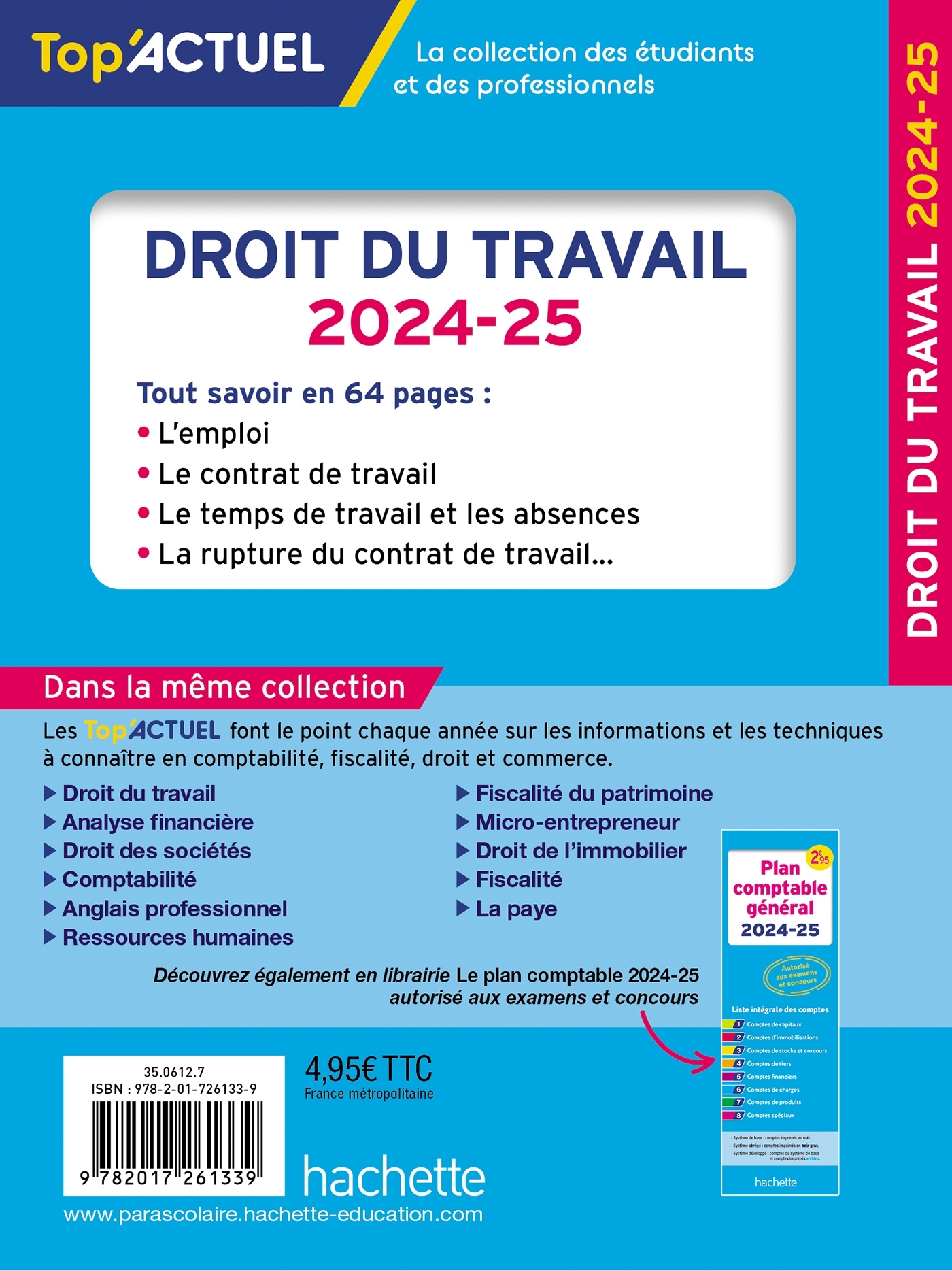 TOP-ACTUEL DROIT DU TRAVAIL 2024-2025 - Susana Lopes-Dos Santos - HACHETTE EDUC