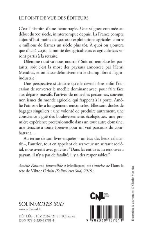 QUI POUR NOUS NOURRIR DEMAIN ? (TP) - L-URGENCE ECOLOGIQUE, LE RENOUVEAU PAYSAN - Amélie Poinssot - ACTES SUD