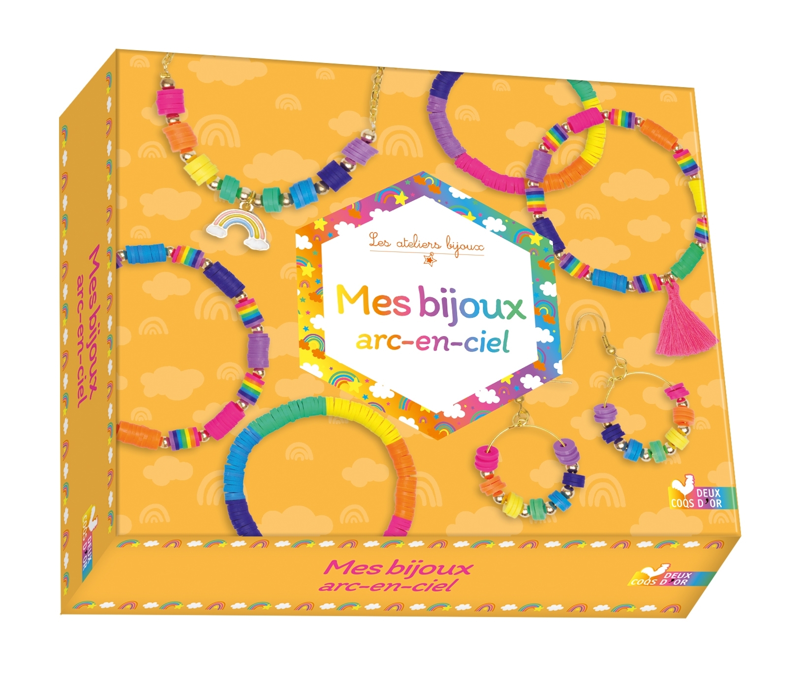 MES BIJOUX ARC-EN-CIEL - COFFRET AVEC ACCESSOIRES - XXX - DEUX COQS D OR