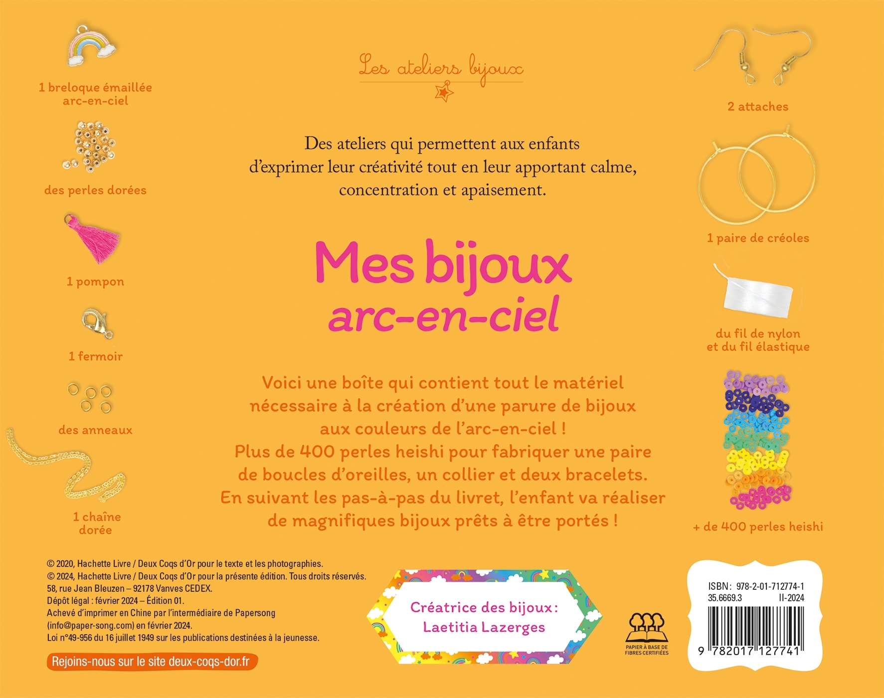 MES BIJOUX ARC-EN-CIEL - COFFRET AVEC ACCESSOIRES - XXX - DEUX COQS D OR