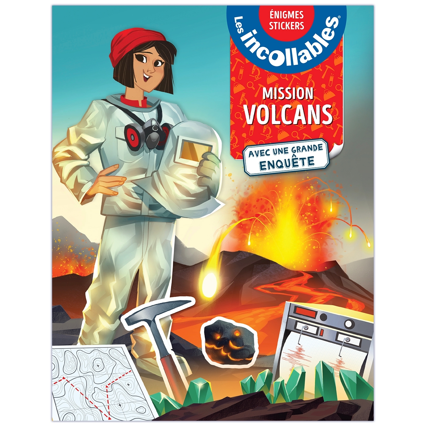 LES INCOLLABLES - MISSION VOLCANS - MES ENIGMES STICKERS -  El Gunto - PLAY BAC