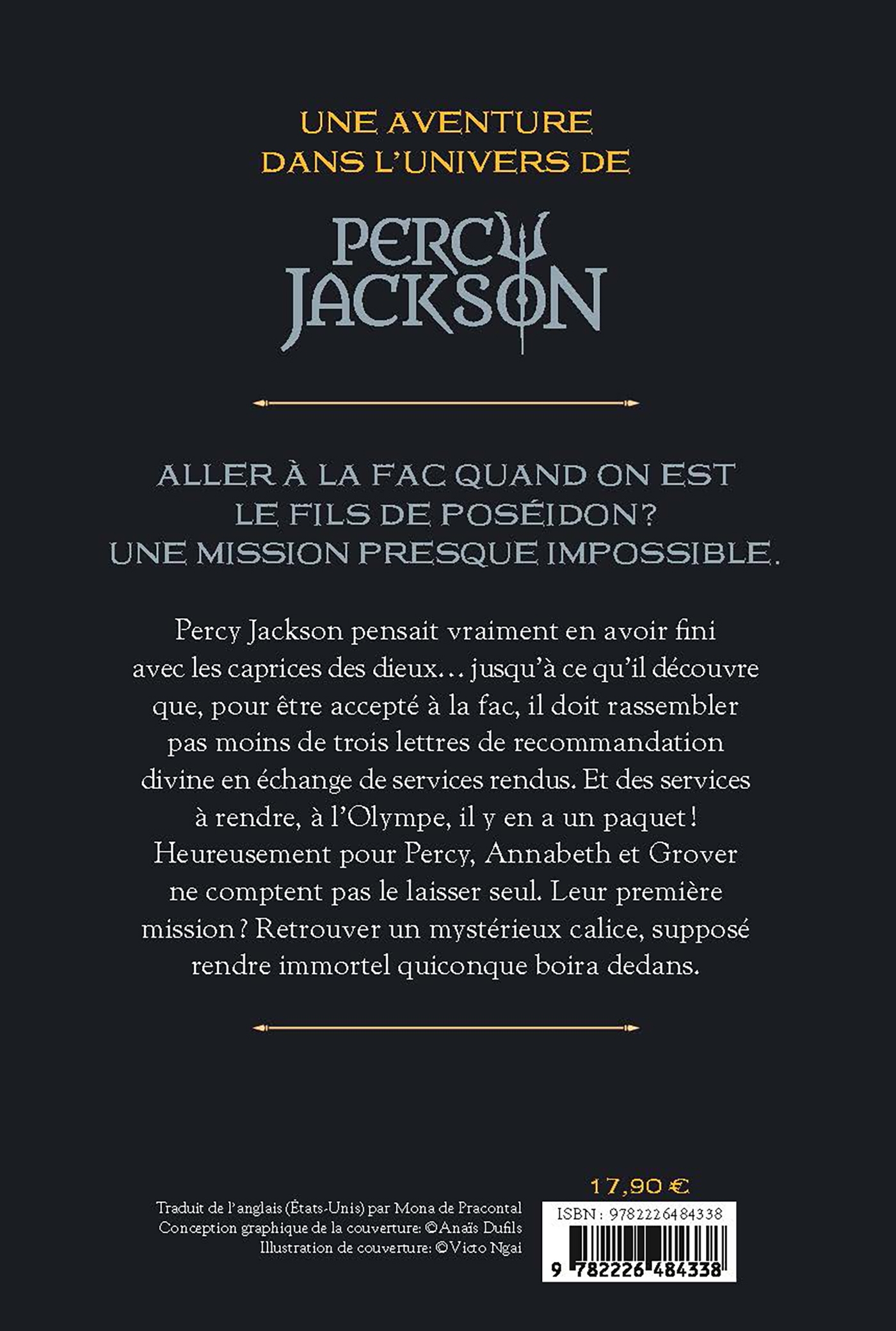 PERCY JACKSON ET LES OLYMPIENS T6 LE CALICE DES DIEUX - Rick Riordan - ALBIN MICHEL