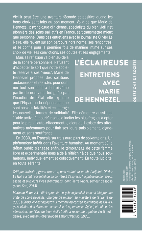 L-ECLAIREUSE - ENTRETIENS AVEC MARIE DE HENNEZEL - Olivier Le Naire - ACTES SUD