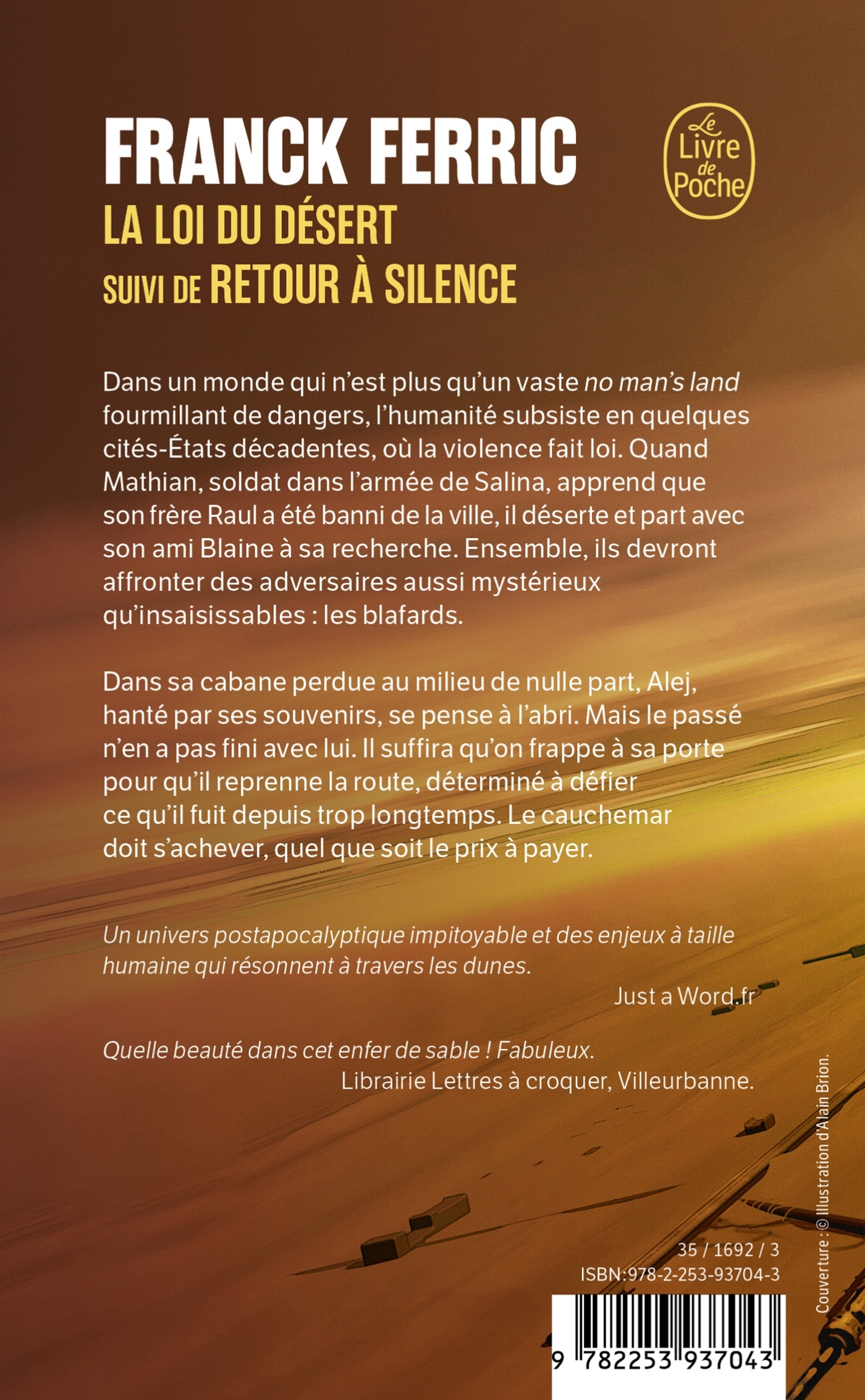 LA LOI DU DESERT SUIVI DE RETOUR A SILENCE - Franck Ferric - LGF