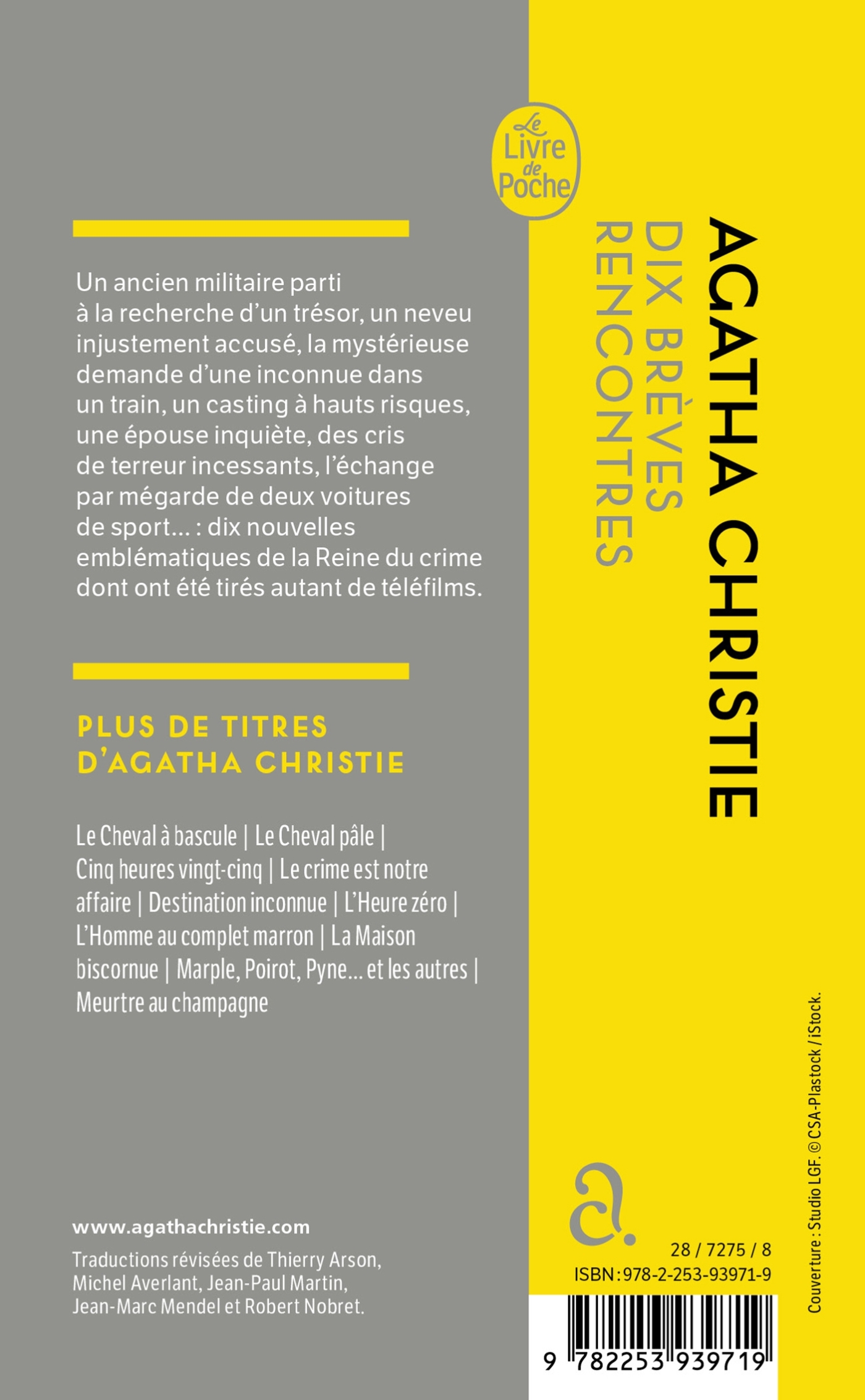 DIX BREVES RENCONTRES (NOUVELLE TRADUCTION REVISEE) - Agatha Christie - LGF