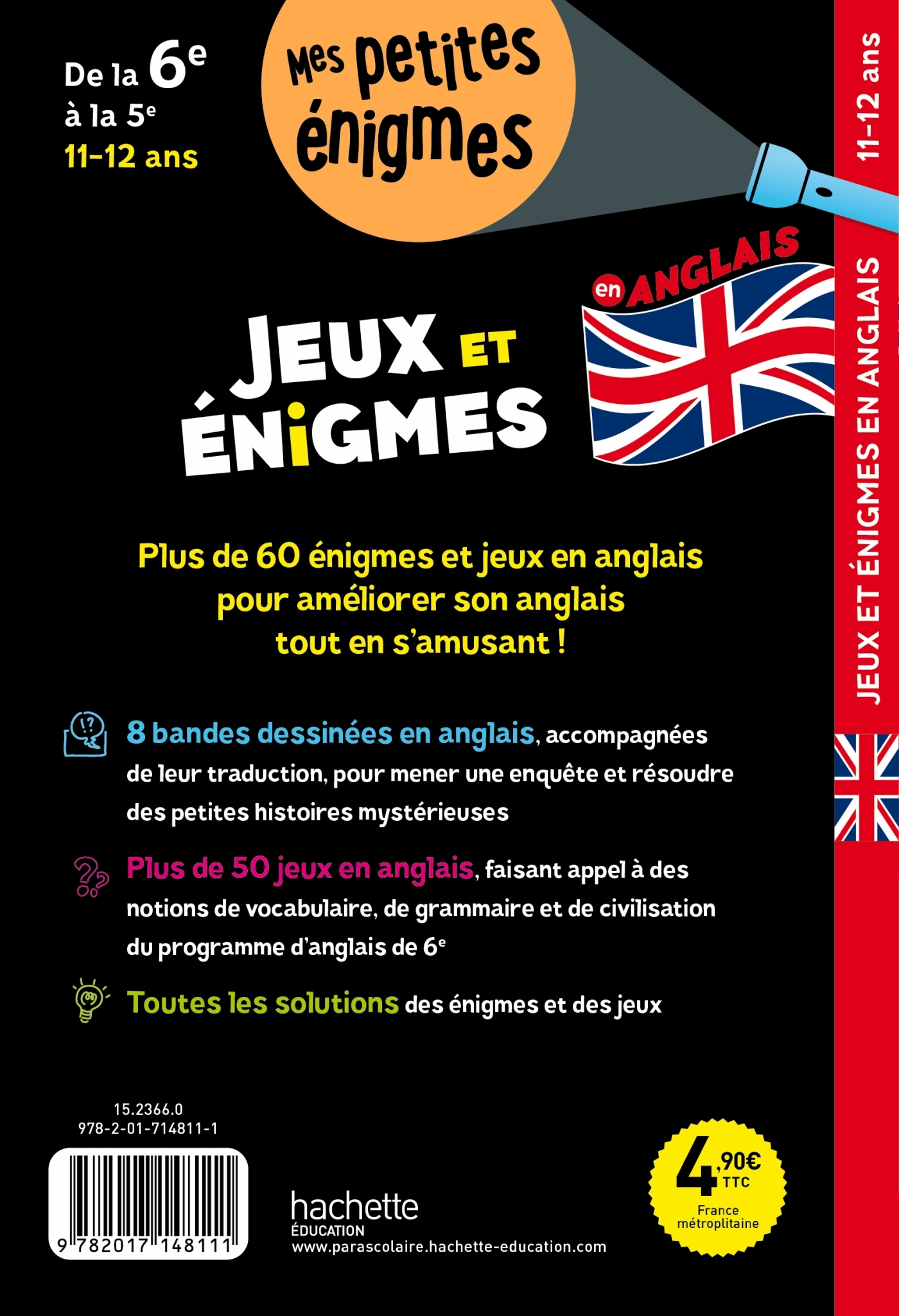 JEUX ET ENIGMES EN ANGLAIS DE LA 6EME A LA 5EME - Suzanna Robinson - HACHETTE EDUC