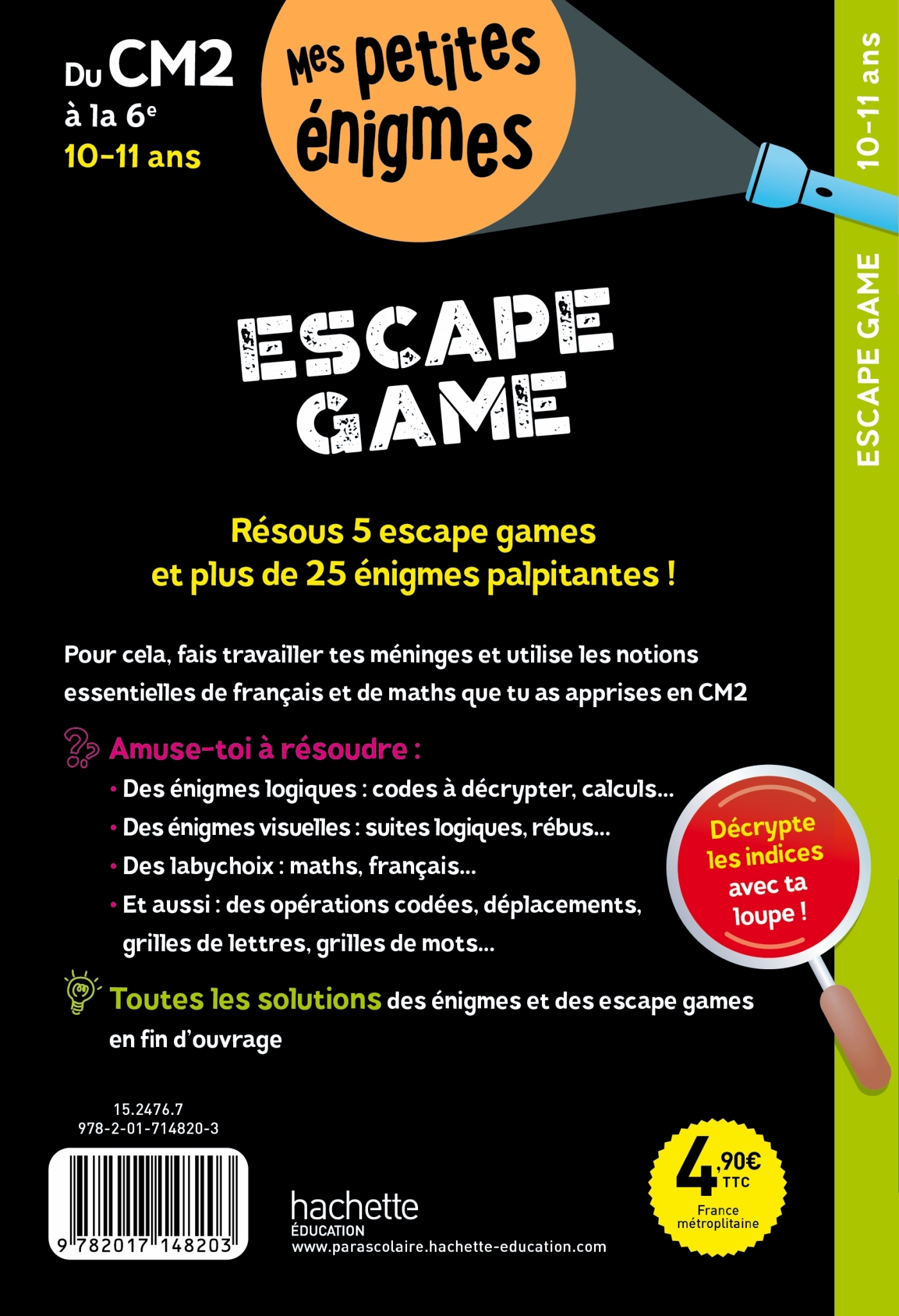 ESCAPE GAME DU CM2 A LA 6EME - PRISONNIERS DU TEMPS - Charlotte Leroy-Jouenne - HACHETTE EDUC