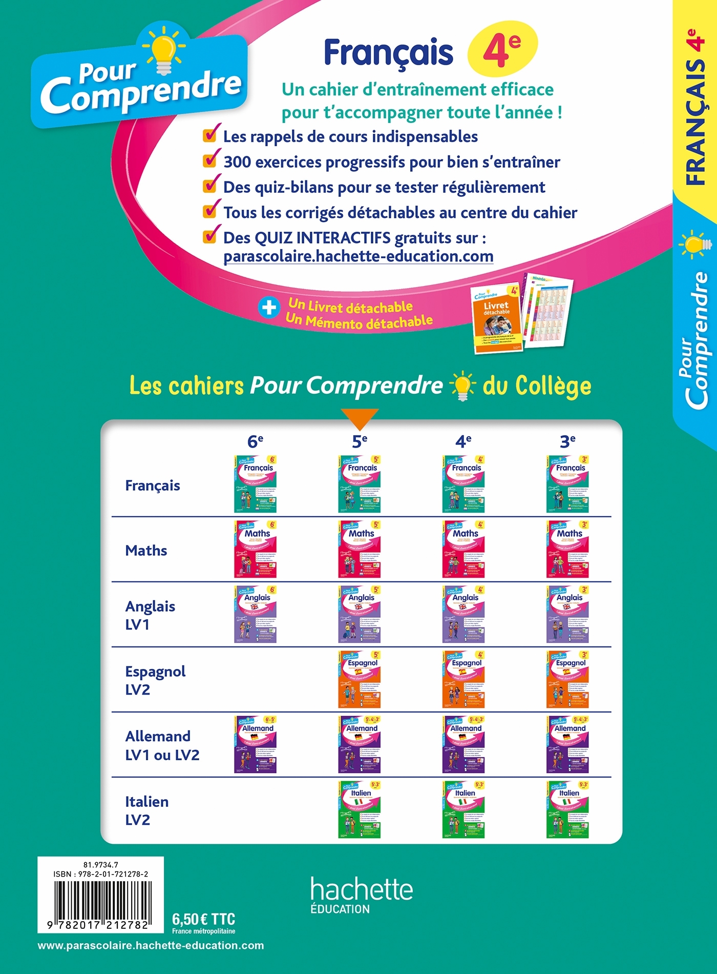 Pour Comprendre Français 4E - Isabelle Lisle - HACHETTE EDUC