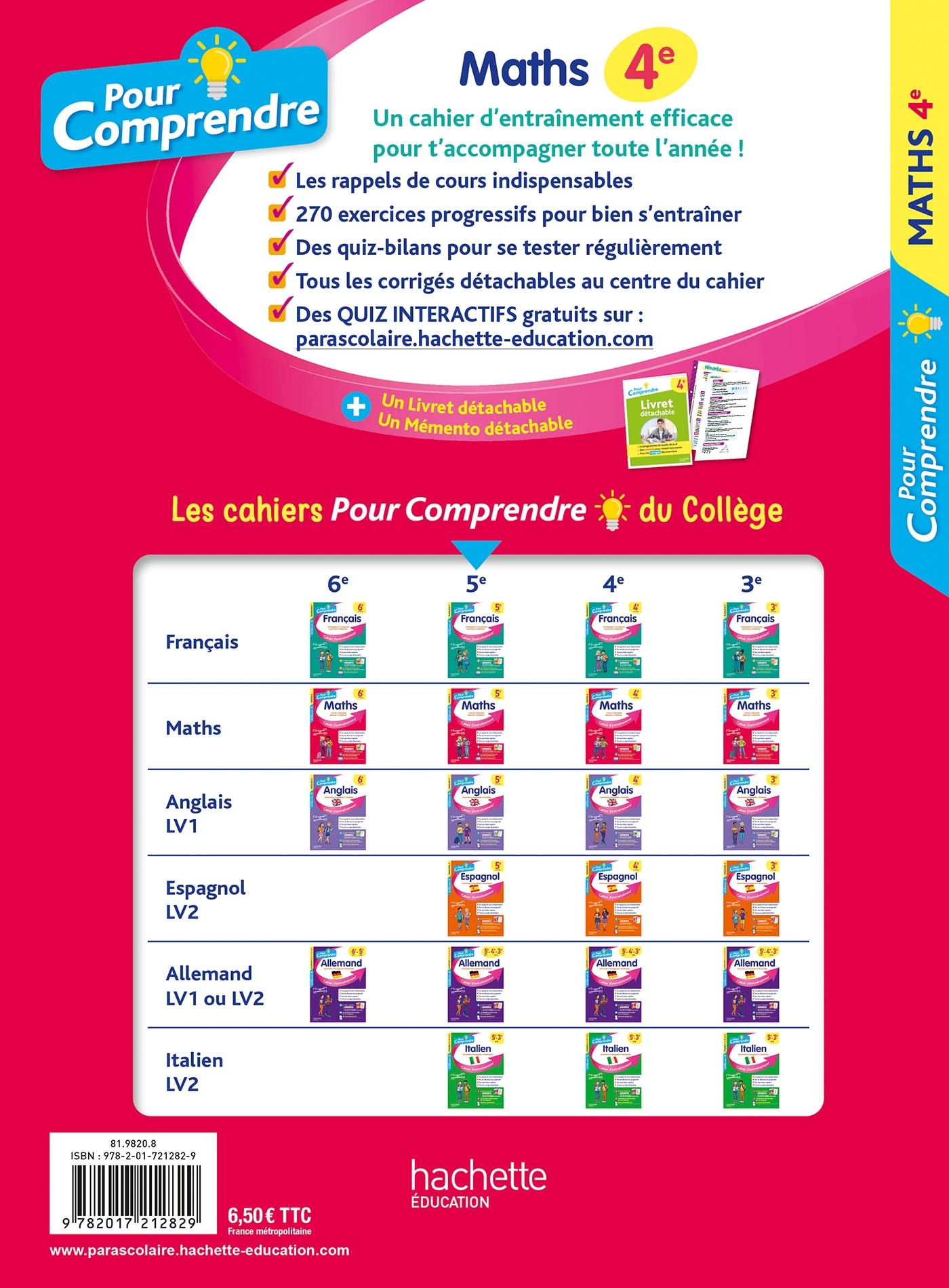 Pour Comprendre Maths 4E - Philippe Rousseau - HACHETTE EDUC