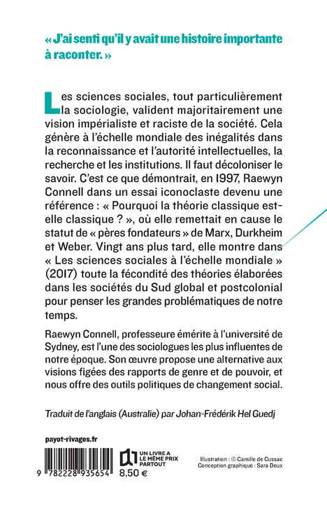 DECOLONISER LE SAVOIR - SCIENCES SOCIALES ET THEORIE DU SUD - Raewyn W. Connell - PAYOT