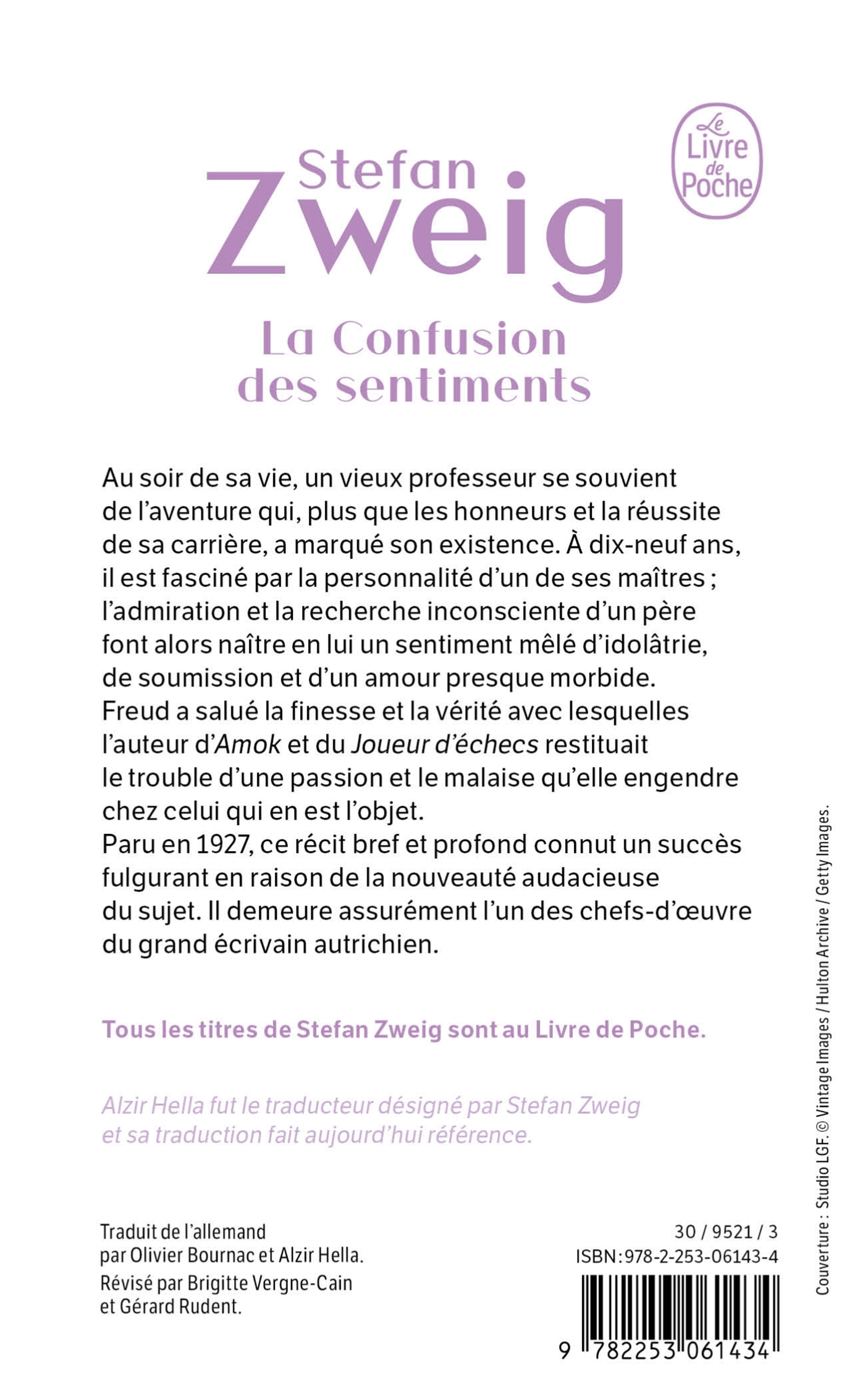 La Confusion des sentiments - Stefan Zweig - LGF