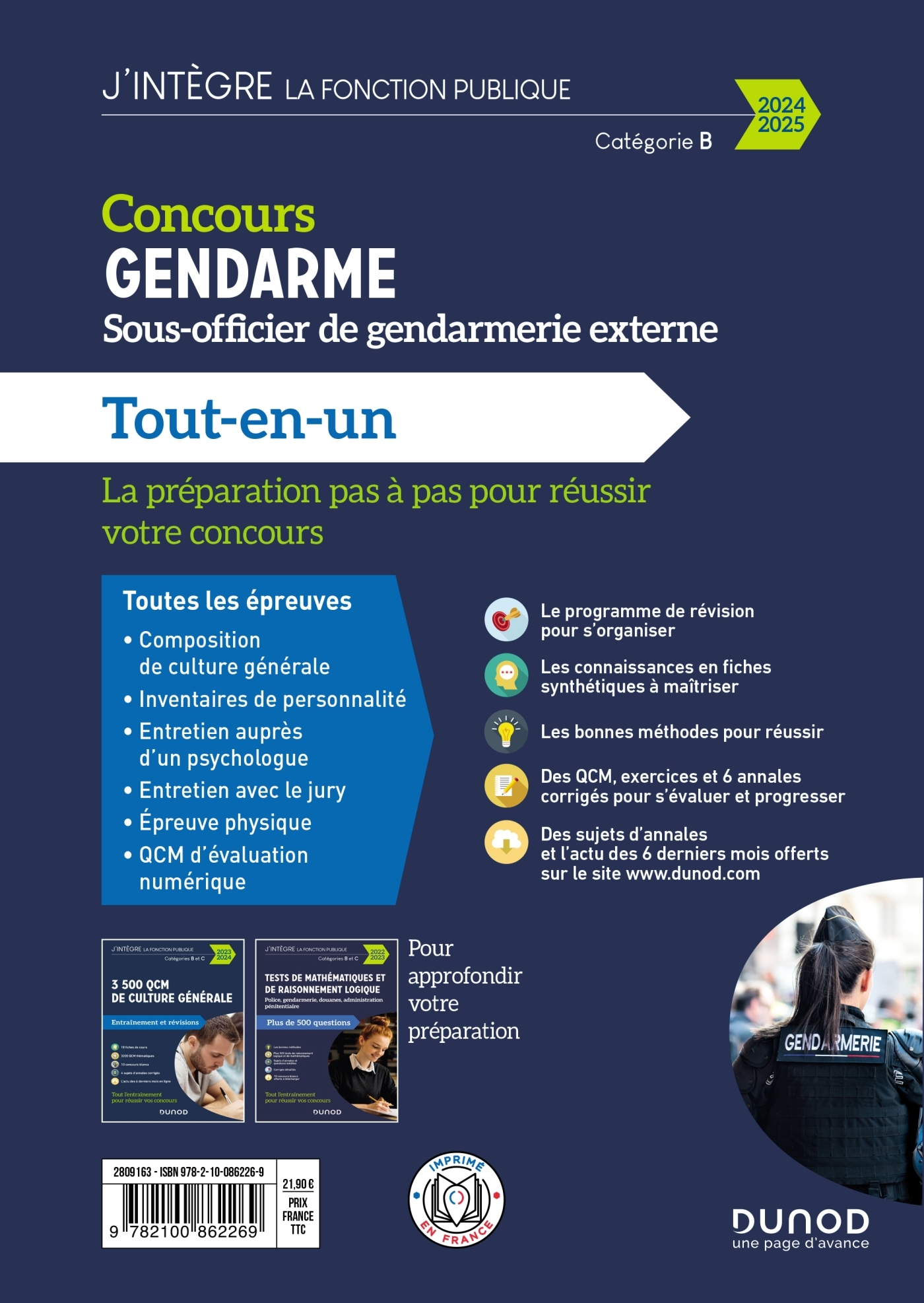 CONCOURS GENDARME - SOUS-OFFICIER DE GENDARMERIE EXTERNE - 2024/202 - Benoît Priet - DUNOD