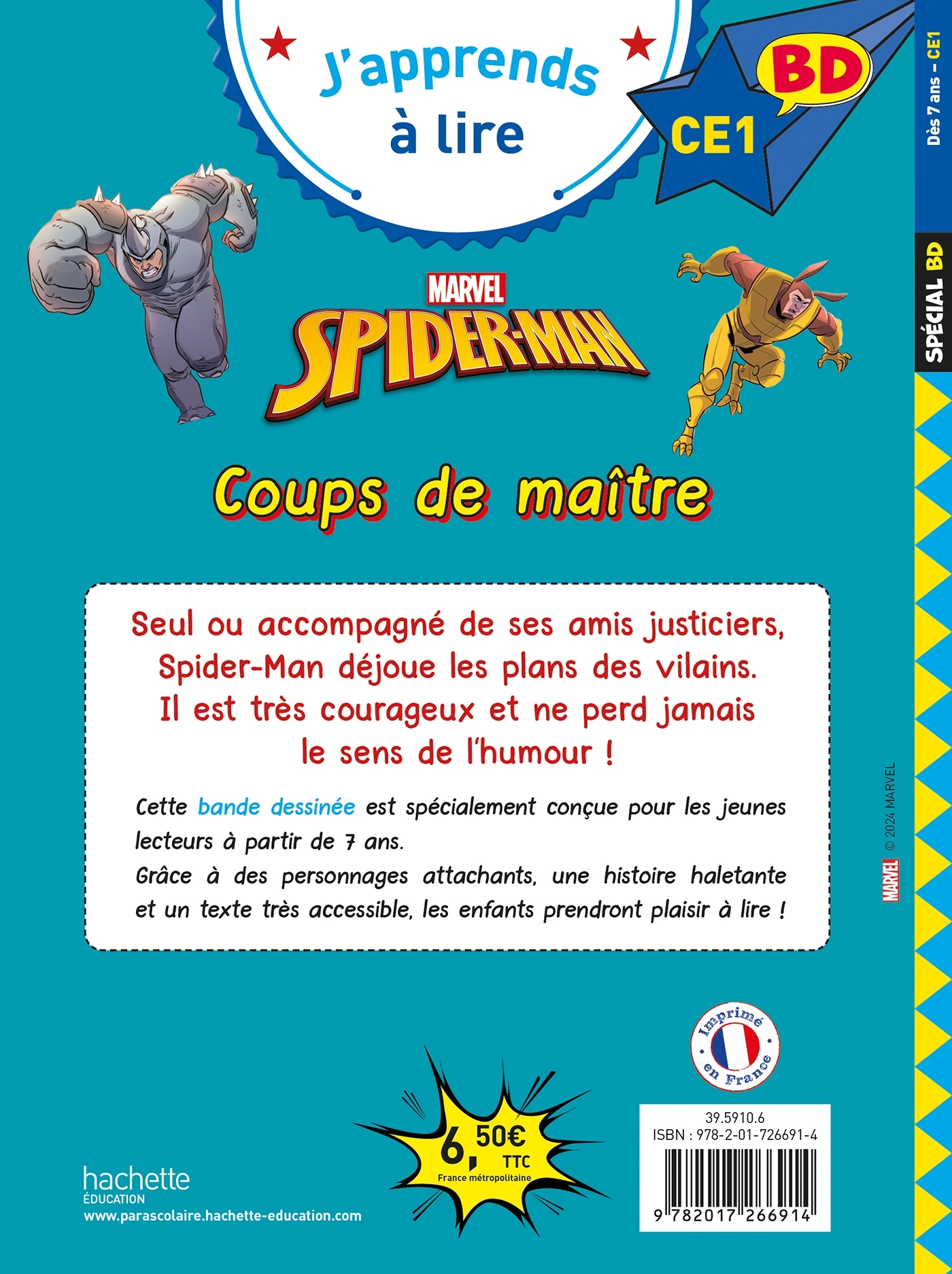 Disney BD CE1 - Spider-Man - Coups de maitre - Isabelle Albertin - HACHETTE EDUC