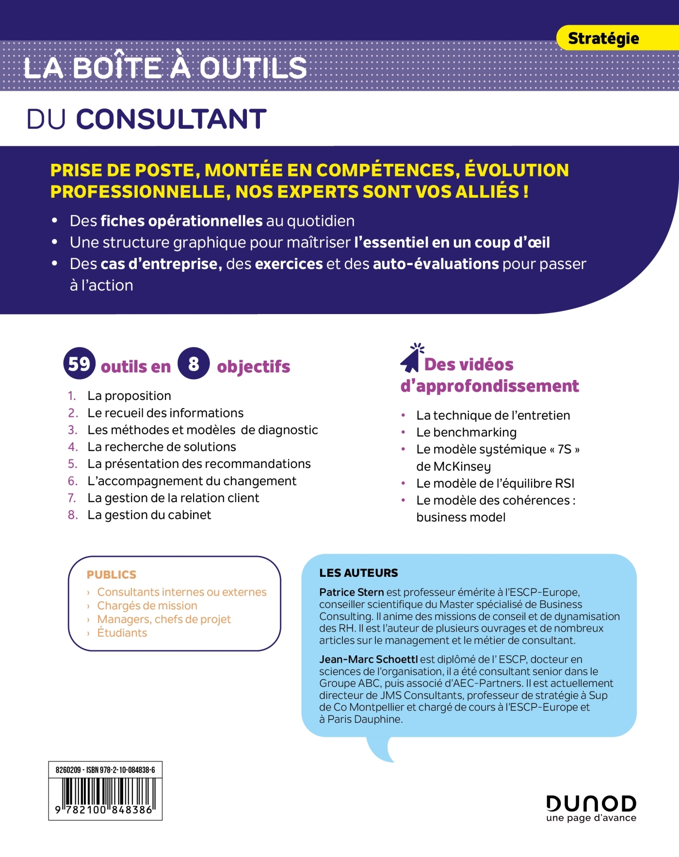 LA BOITE A OUTILS DU CONSULTANT - 3E ED. - Patrice Stern - DUNOD