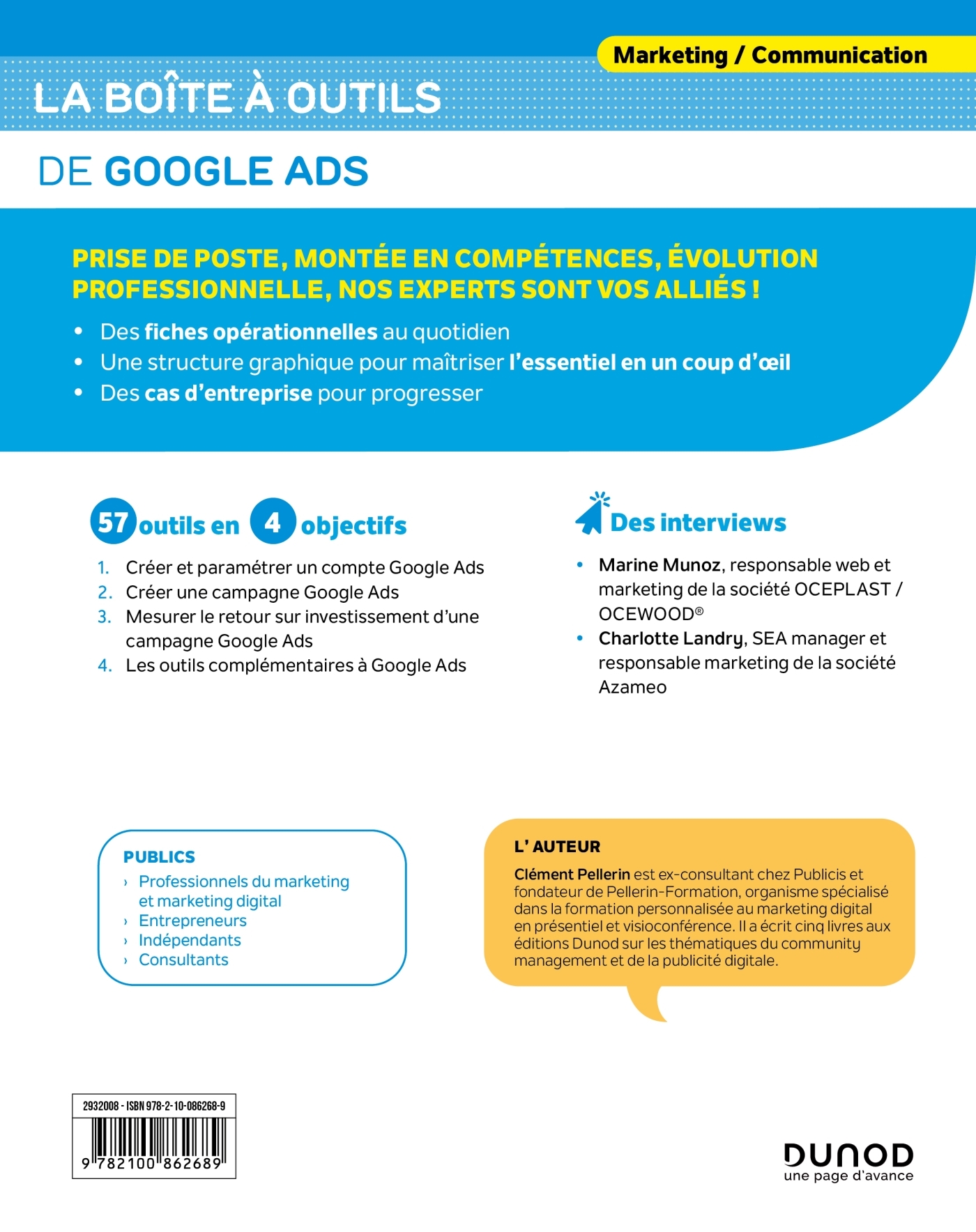 LA BOITE A OUTILS DE GOOGLE ADS - 57 OUTILS ET METHODES - Clément Pellerin - DUNOD