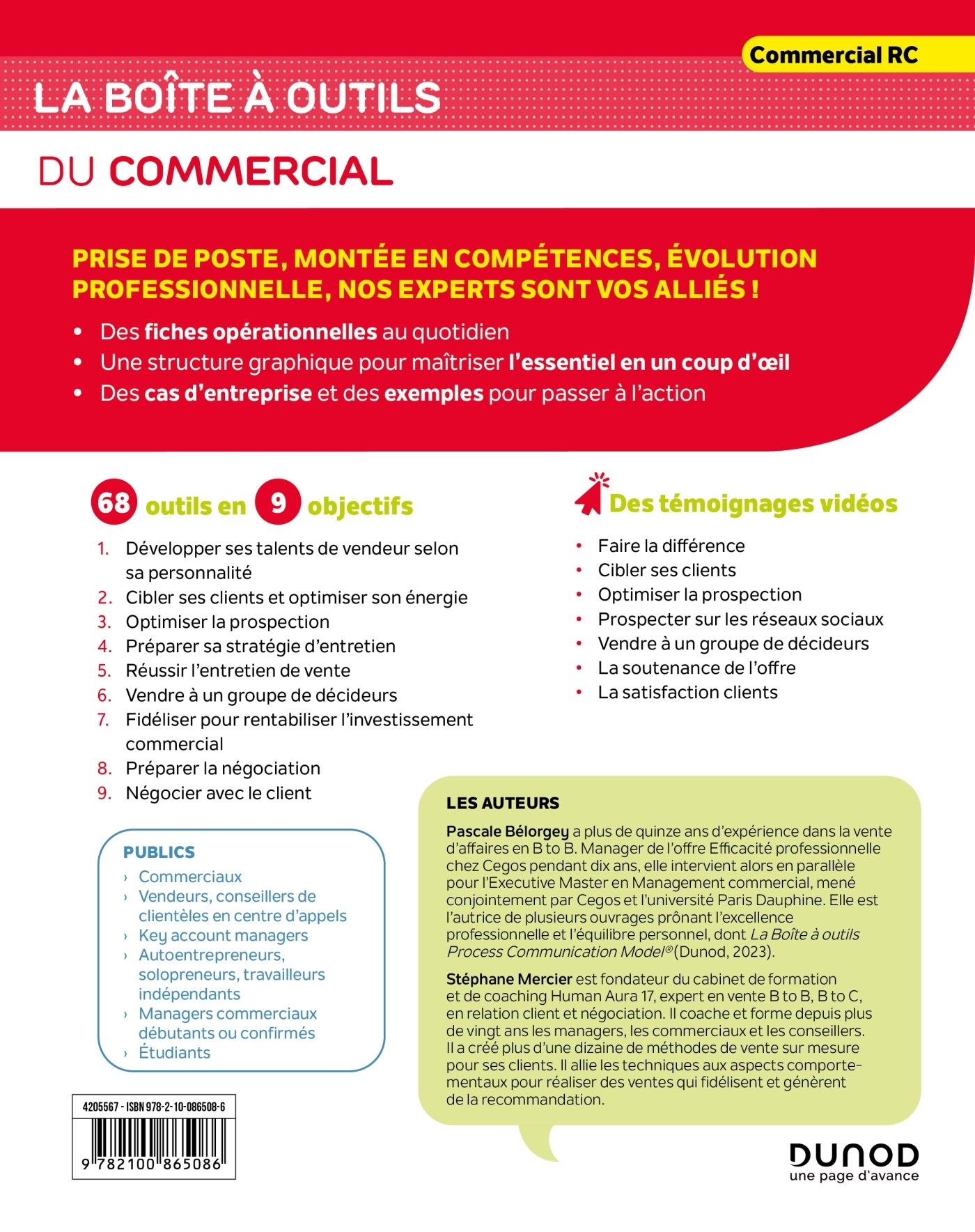 LA BOITE A OUTILS DU COMMERCIAL - 4E ED. - 68 OUTILS ET METHODES - Pascale Bélorgey - DUNOD