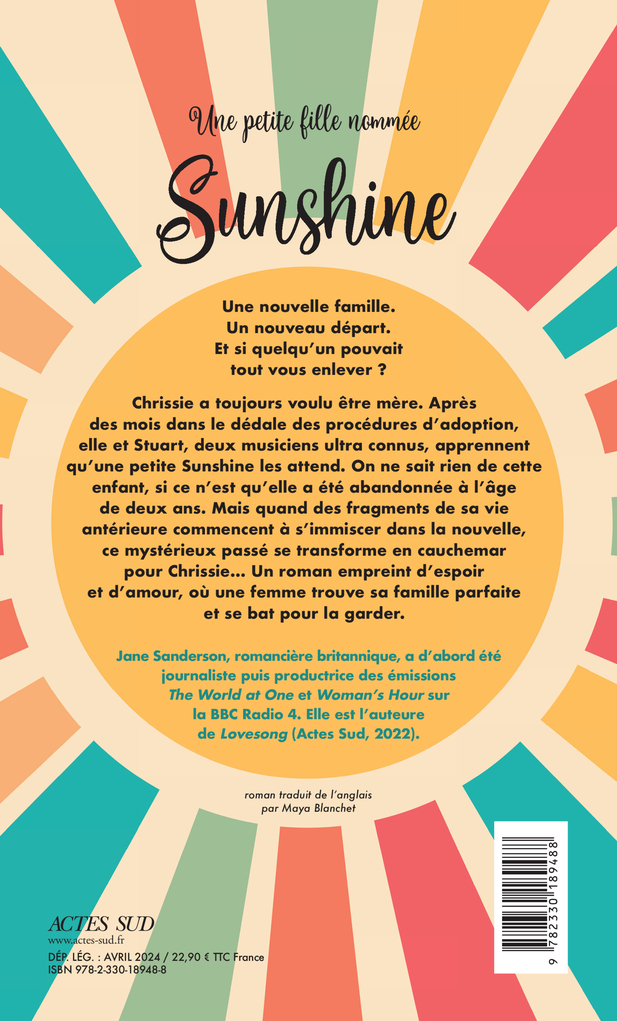 HELLO SUNSHINE - Jane Sanderson - ACTES SUD