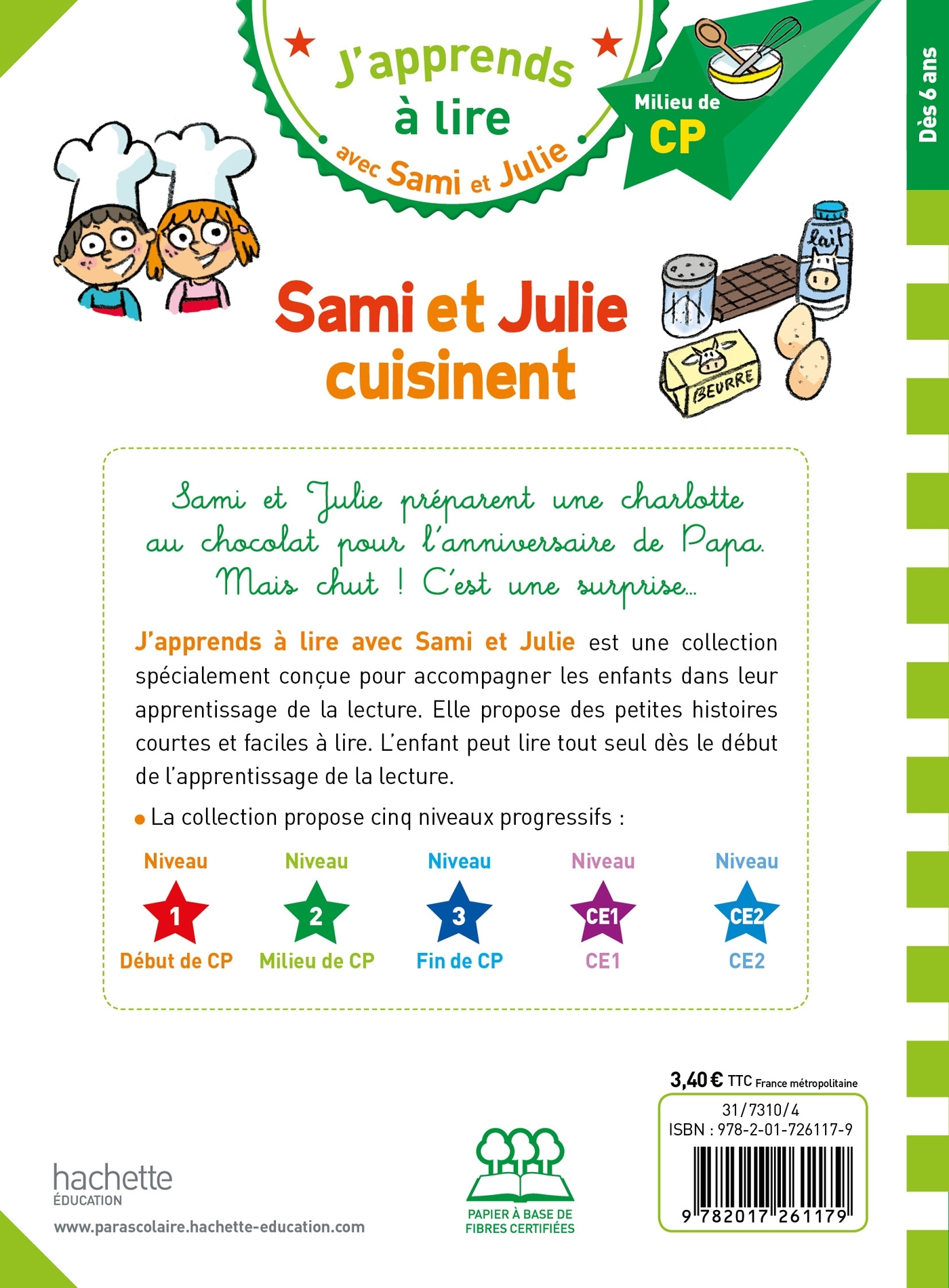 Sami et Julie CP niveau 2 Sami et Julie cuisinent - Thérèse Bonté - HACHETTE EDUC