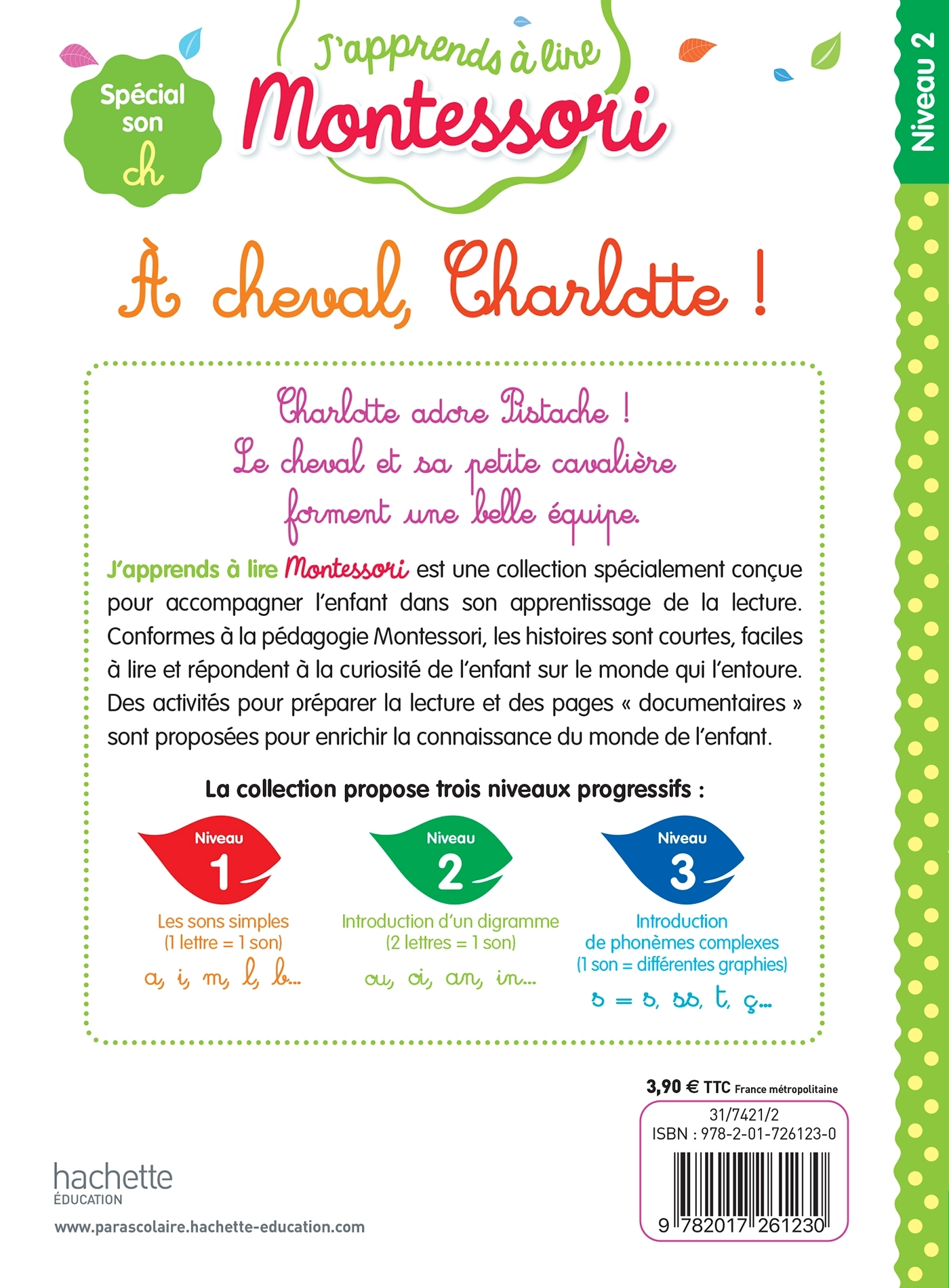 J-APPRENDS A LIRE MONTESSORI - CP NIVEAU 2 : A CHEVAL, CHARLOTTE ! - Gwenaëlle Doumont - HACHETTE EDUC