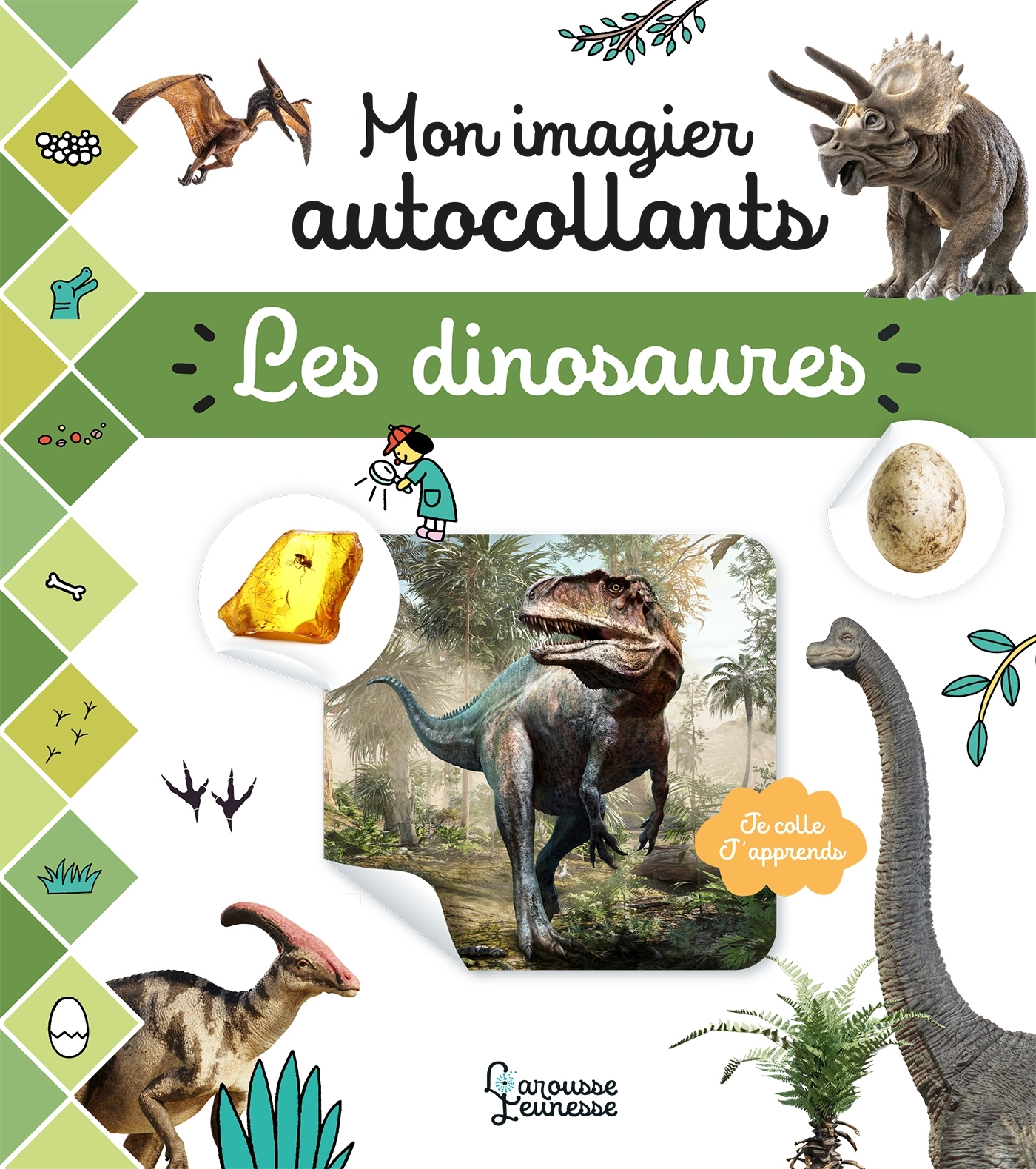 MON IMAGIER AUTOCOLLANTS - LES DINOSAURES -   - LAROUSSE