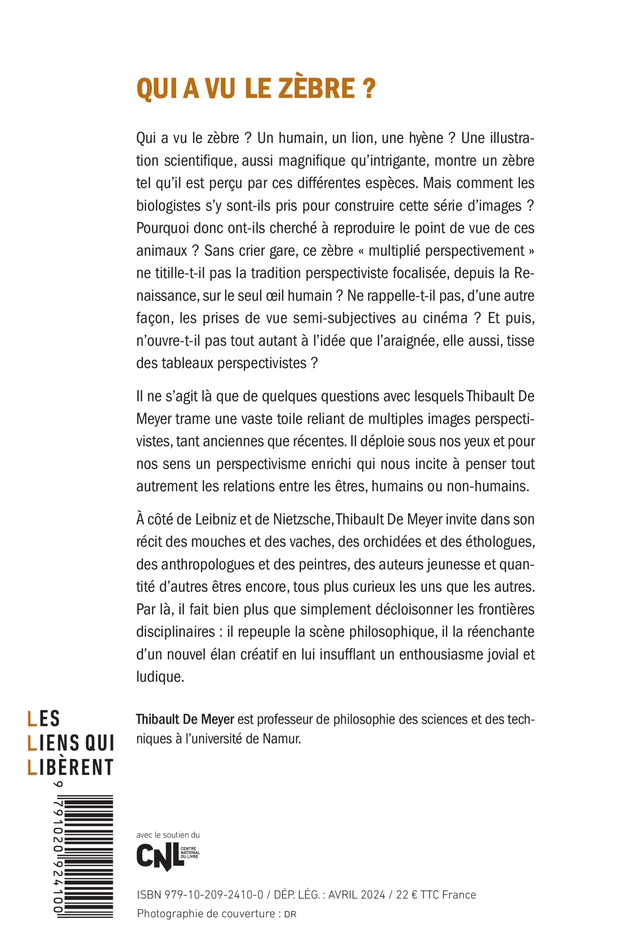 DANS L-OEIL DU ZEBRE - Thibault De Meyer - LIENS LIBERENT