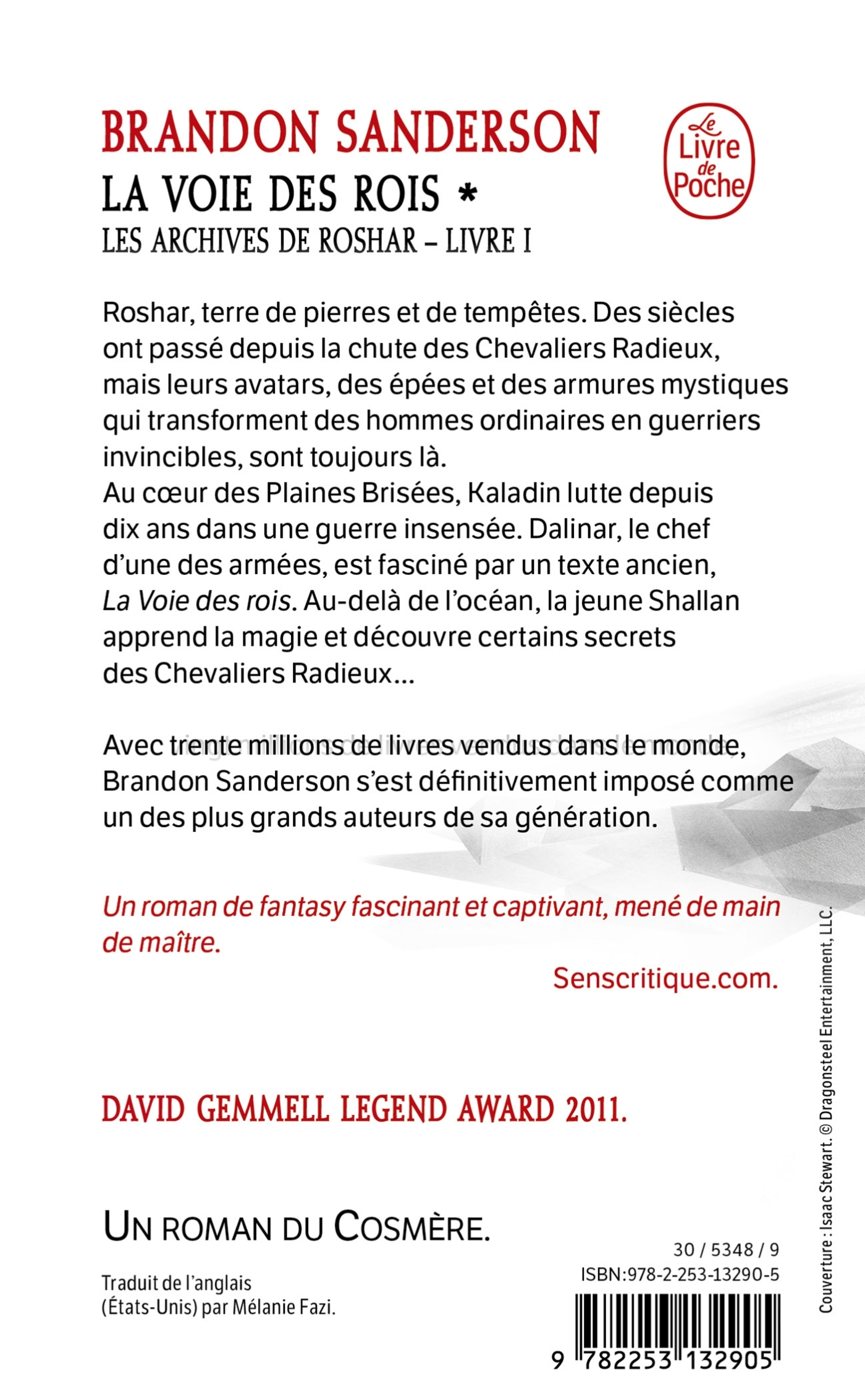 LA VOIE DES ROIS VOLUME 1 (LES ARCHIVES DE ROSHAR, TOME 1) - Brandon Sanderson - LGF