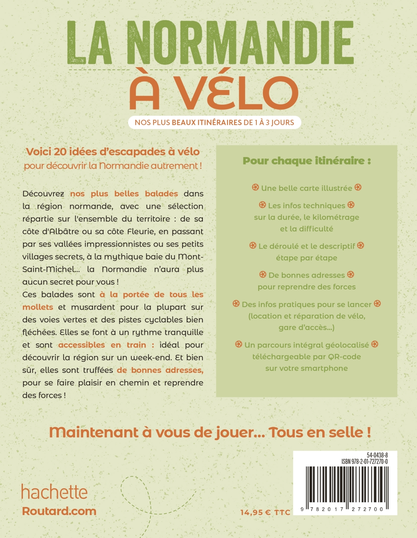 LA NORMANDIE A VELO - Philippe Gloaguen - HACHETTE TOURI