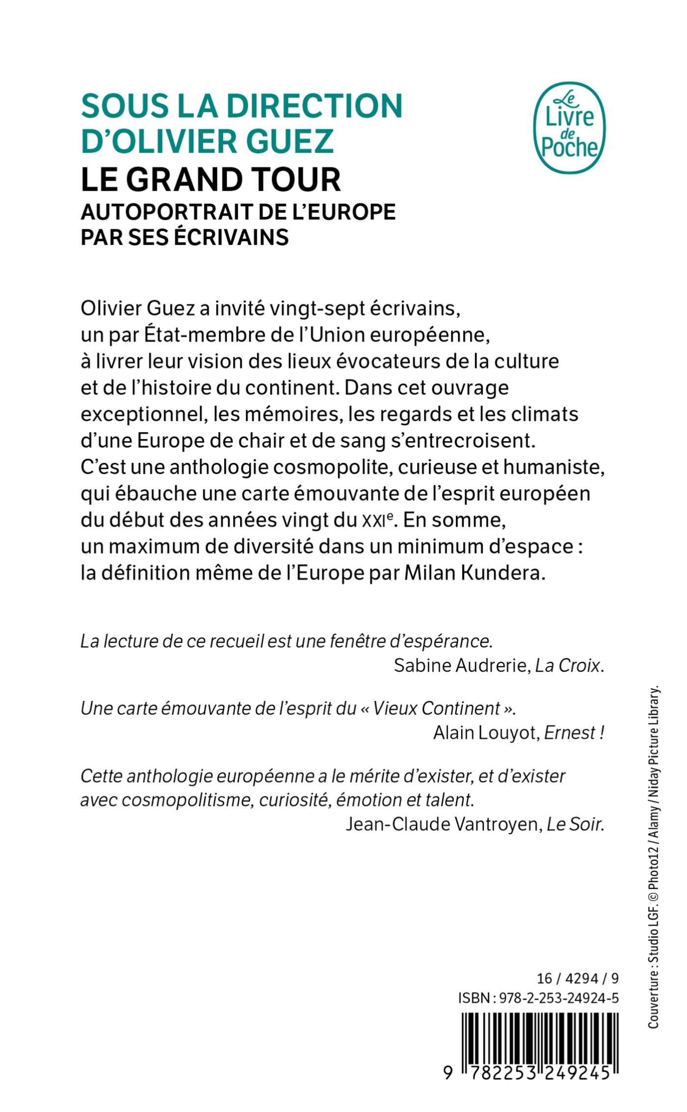 LE GRAND TOUR - AUTOPORTRAIT DE L-EUROPE PAR SES ECRIVAINS -   - LGF