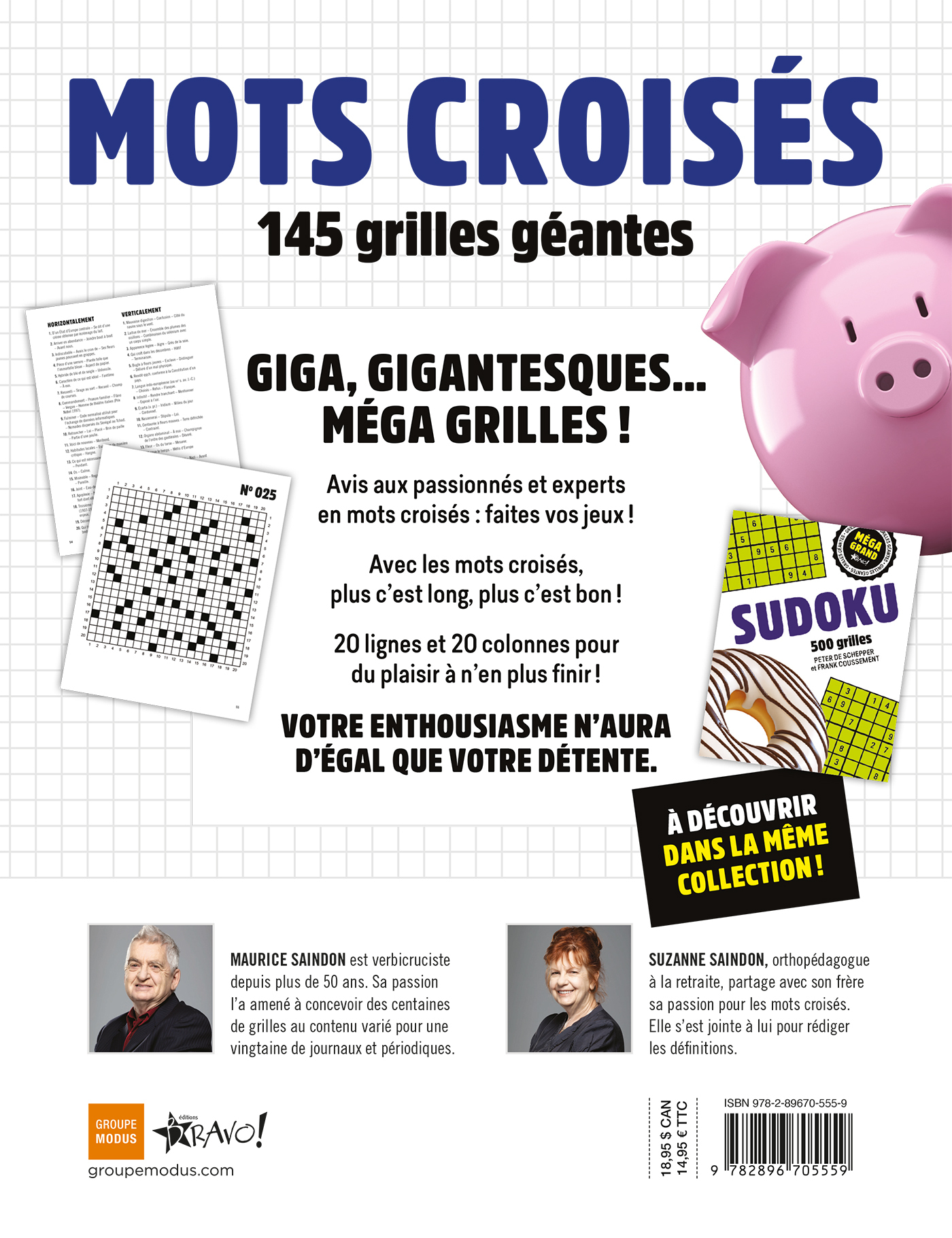 MEGA GRAND - MOTS CROISES - Maurice et Suzanne Saindon - BRAVO