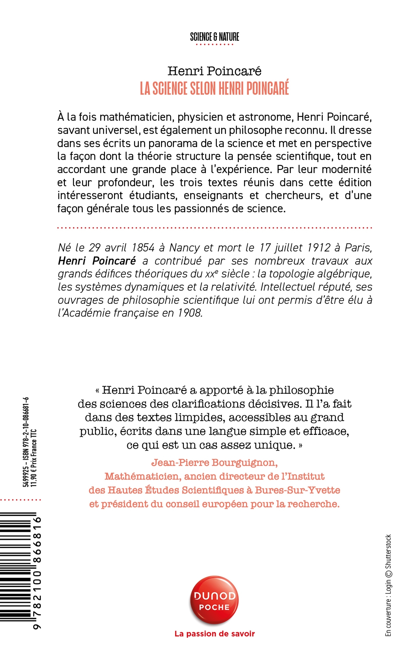 LA SCIENCE SELON HENRI POINCARE - LA SCIENCE ET L-HYPOTHESE - LA VALEUR DE LA SCIENCE - SCIENCE ET M - Henri Poincaré - DUNOD