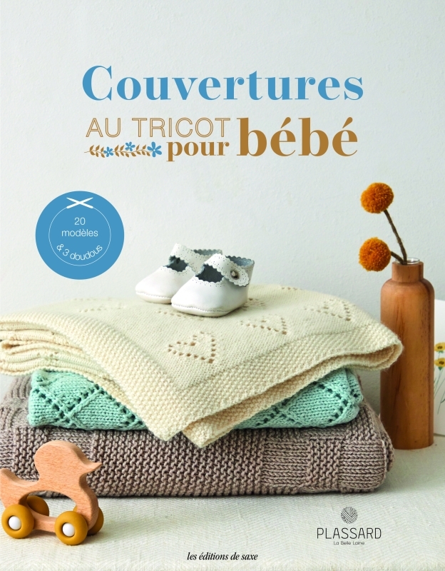 20 COUVERTURES DE BEBE AU TRICOT -  Oeuvre collective - DE SAXE