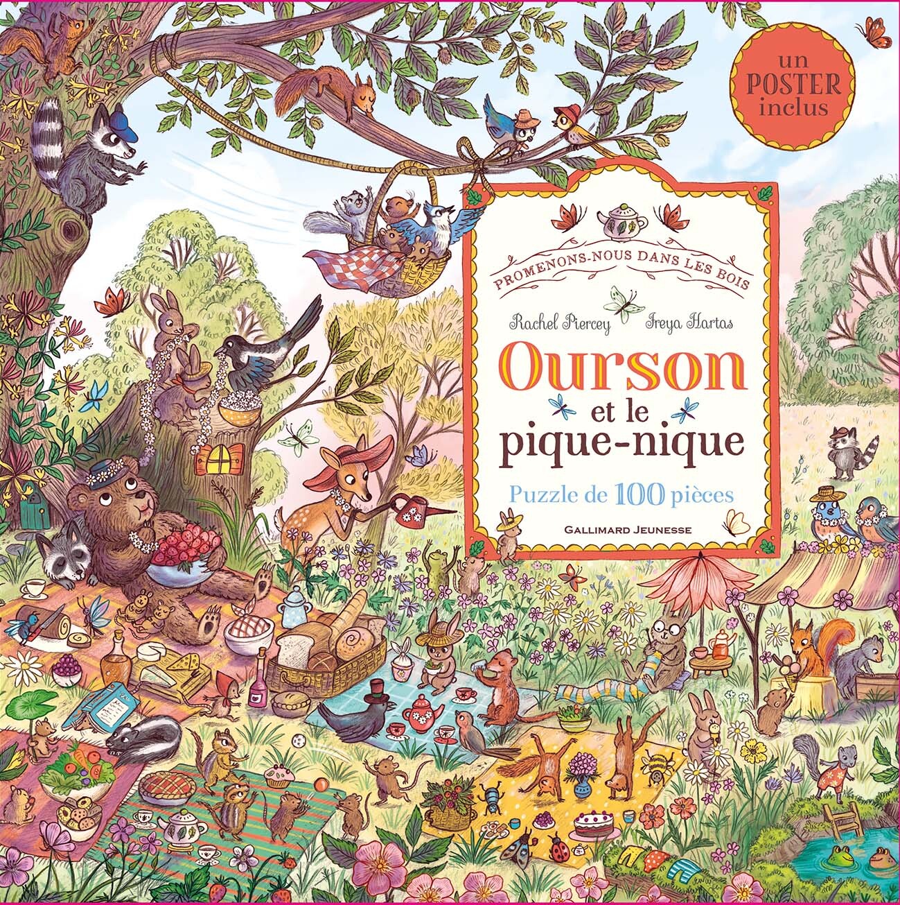 OURSON ET LE PIQUE-NIQUE - PROMENONS-NOUS DANS LES BOIS -  RACHEL PIERCEY - GALLIMARD JEUNE