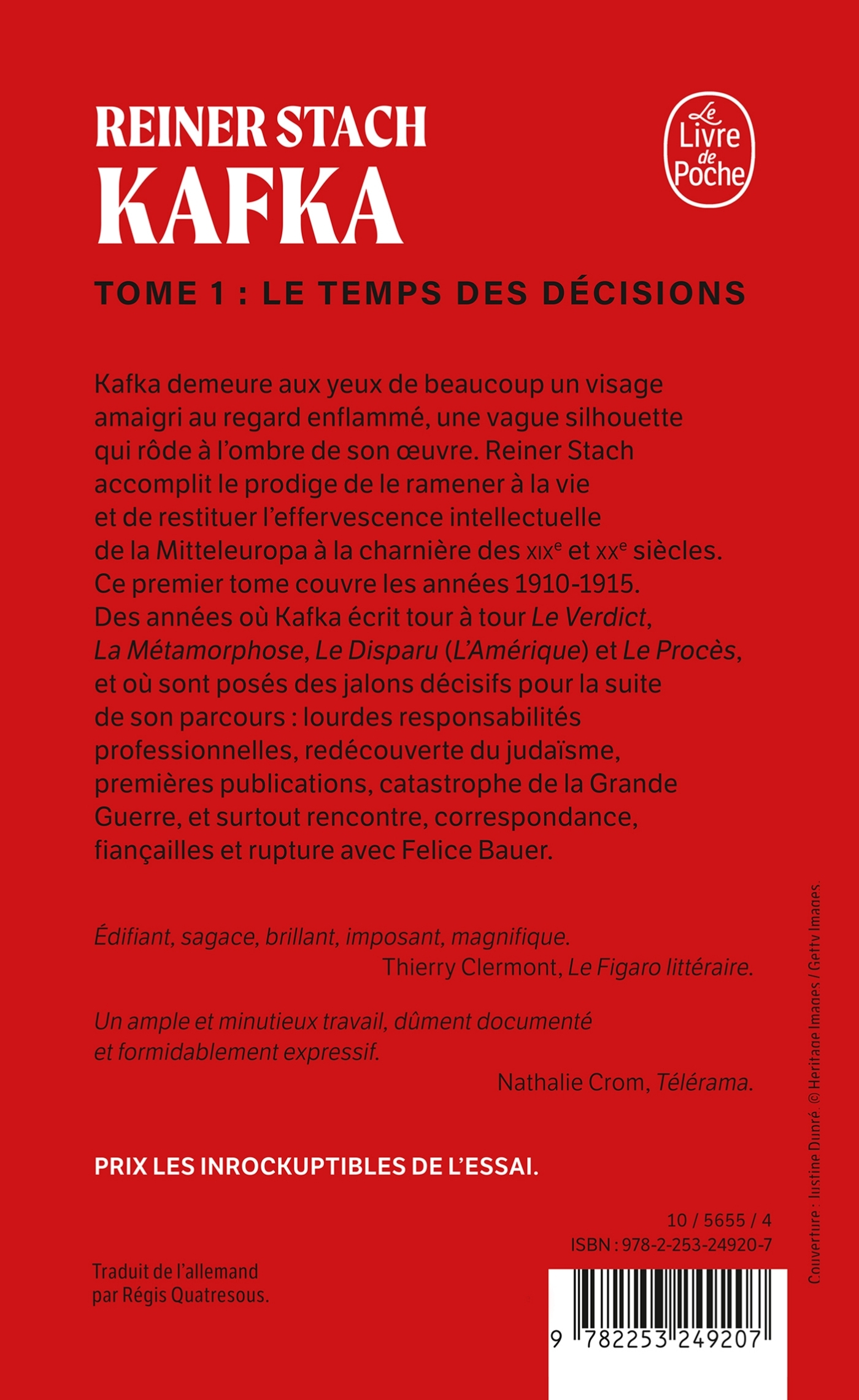 LE TEMPS DES DECISIONS (KAFKA, TOME 1) - Reiner STACH - LGF