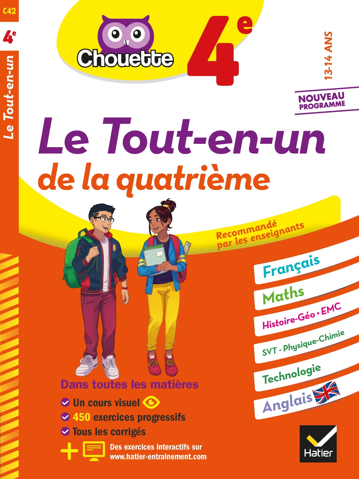 CHOUETTE LE TOUT-EN-UN 4EME - CAHIER DE REVISION ET D-ENTRAINEMENT DANS TOUTES LES MATIERES - Gérard Bonnefond - HATIER