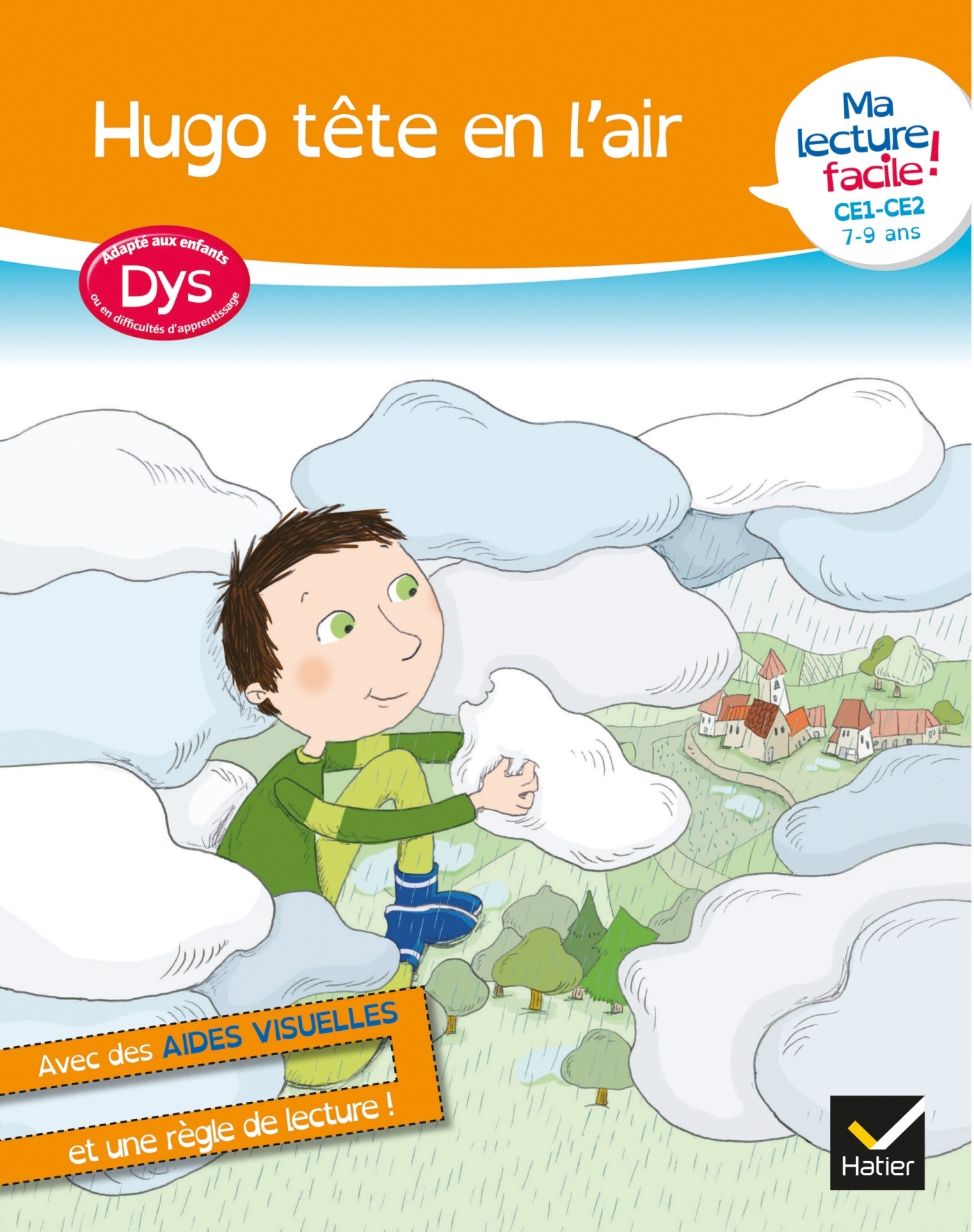 MA LECTURE FACILE DYS CE1-CE2 : HUGO TETE EN L-AIR - Evelyne Barge - HATIER