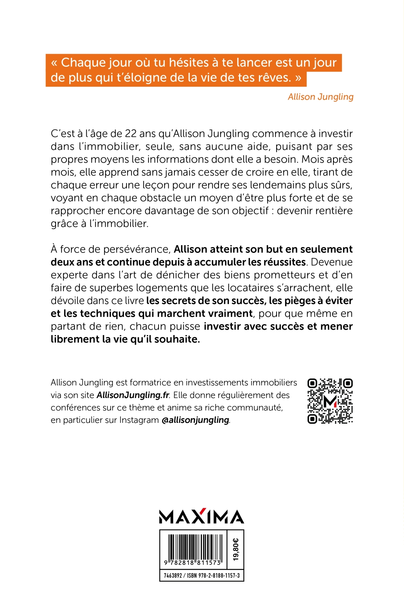 MES 68 COMMANDEMENTS POUR VIVRE DE L-IMMOBILIER - IL N-Y A PAS QUE LES RICHES QUI PEUVENT INVESTIR - Allison Jungling - MAXIMA L MESNIL