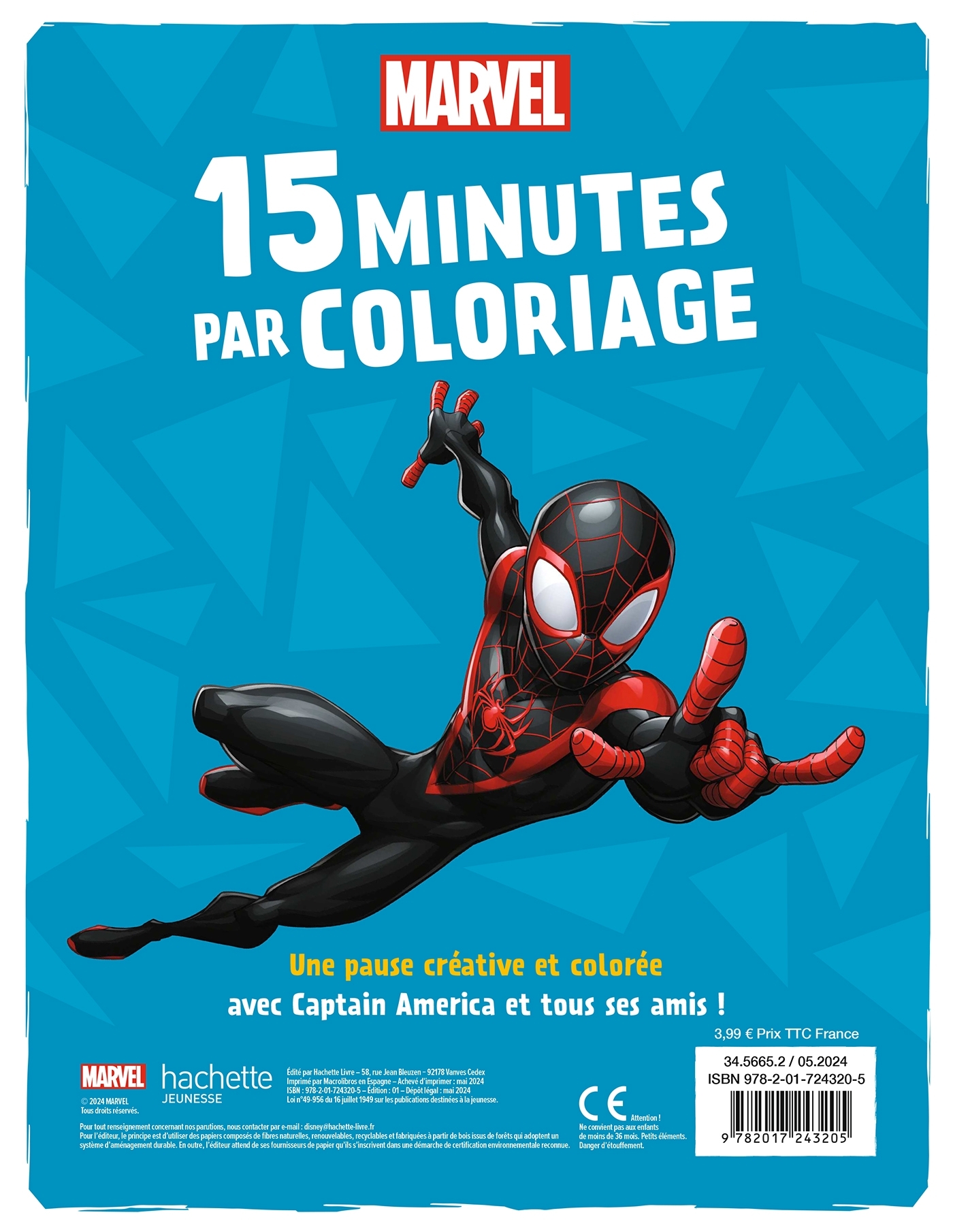 MARVEL - 15 MINUTES PAR COLORIAGE - XXX - DISNEY HACHETTE