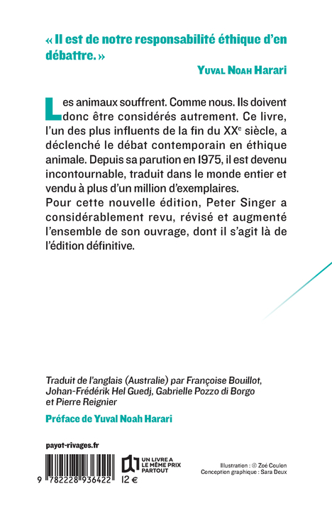 LA LIBERATION ANIMALE (EDITION DEFINITIVE) - Peter Singer - PAYOT