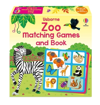 ZOO MATCHING GAMES AND BOOK - Kate Nolan - USBORNE CAT ANG