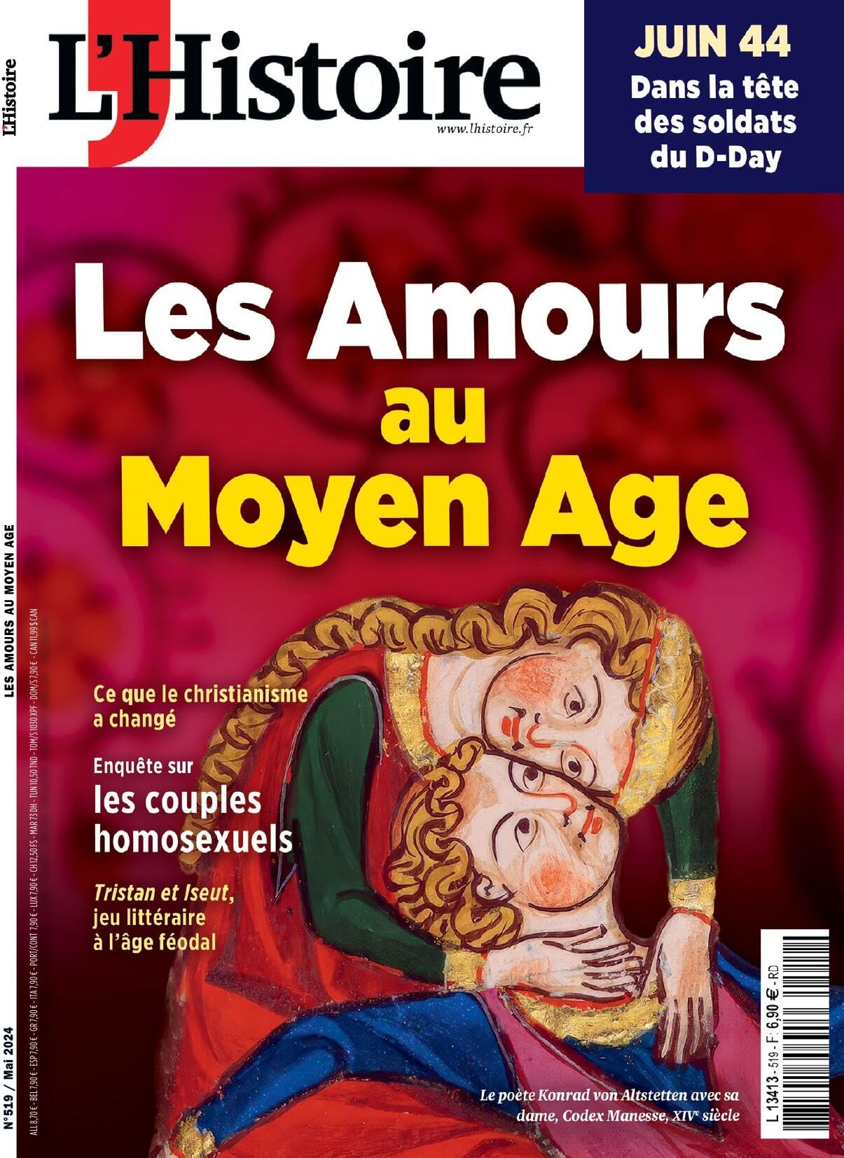 L-HISTOIRE N 519 : LES AMOURS AU MOYEN AGE - MAI 2024 -  L'histoire - L HISTOIRE REVU